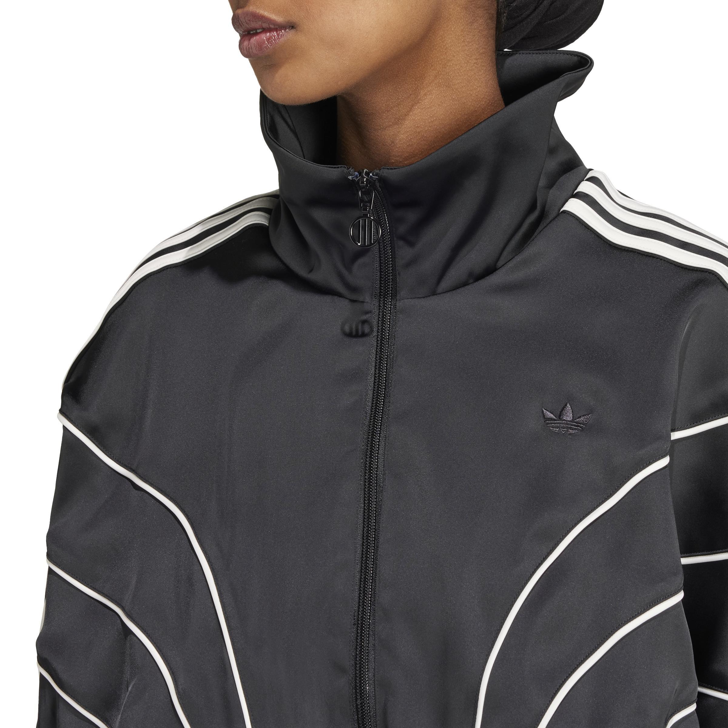 Piping Loose Crop Track Top, Black, A901_ONE, large image number 5