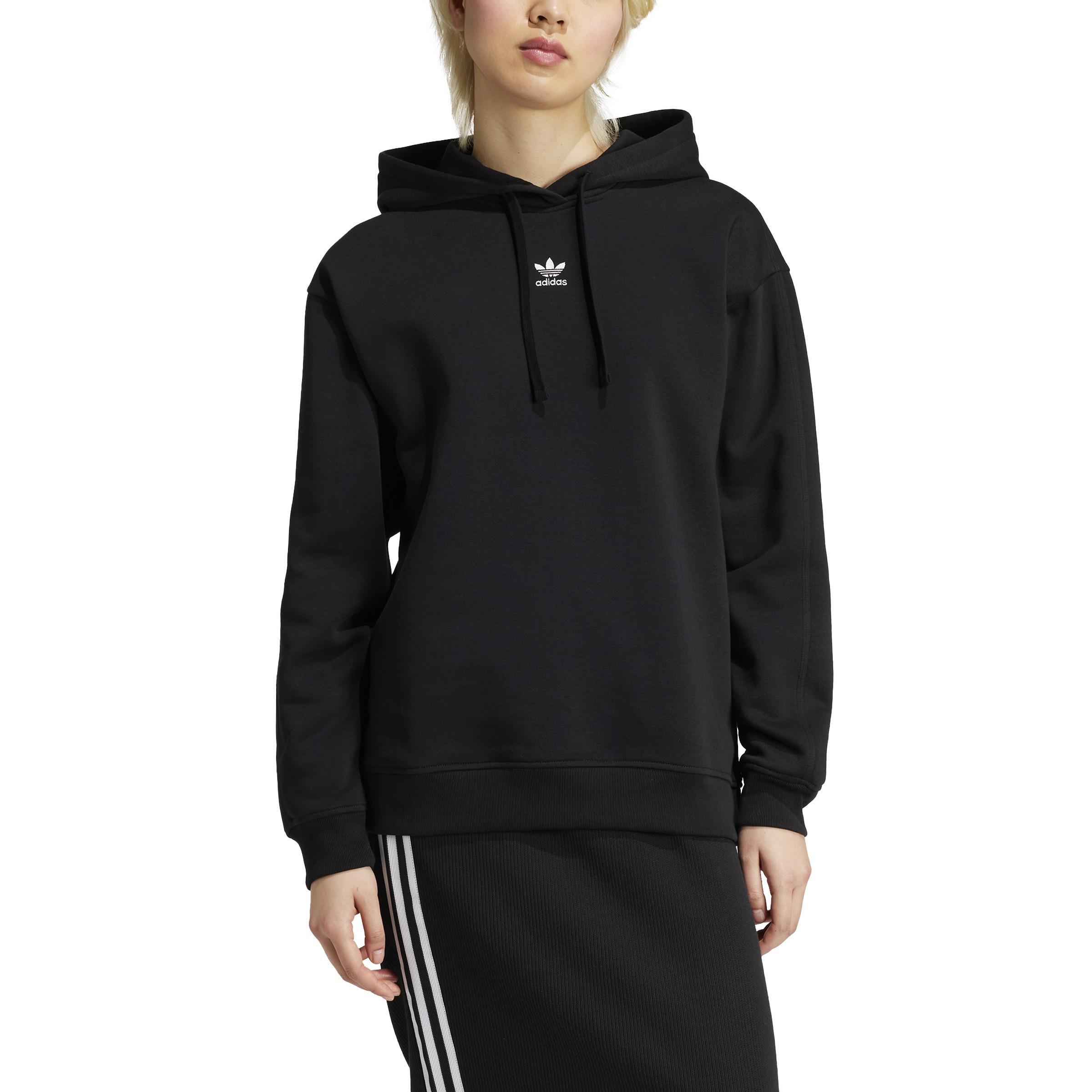Essentials Loose Fleece Hoodie, Black, A901_ONE, large image number 0