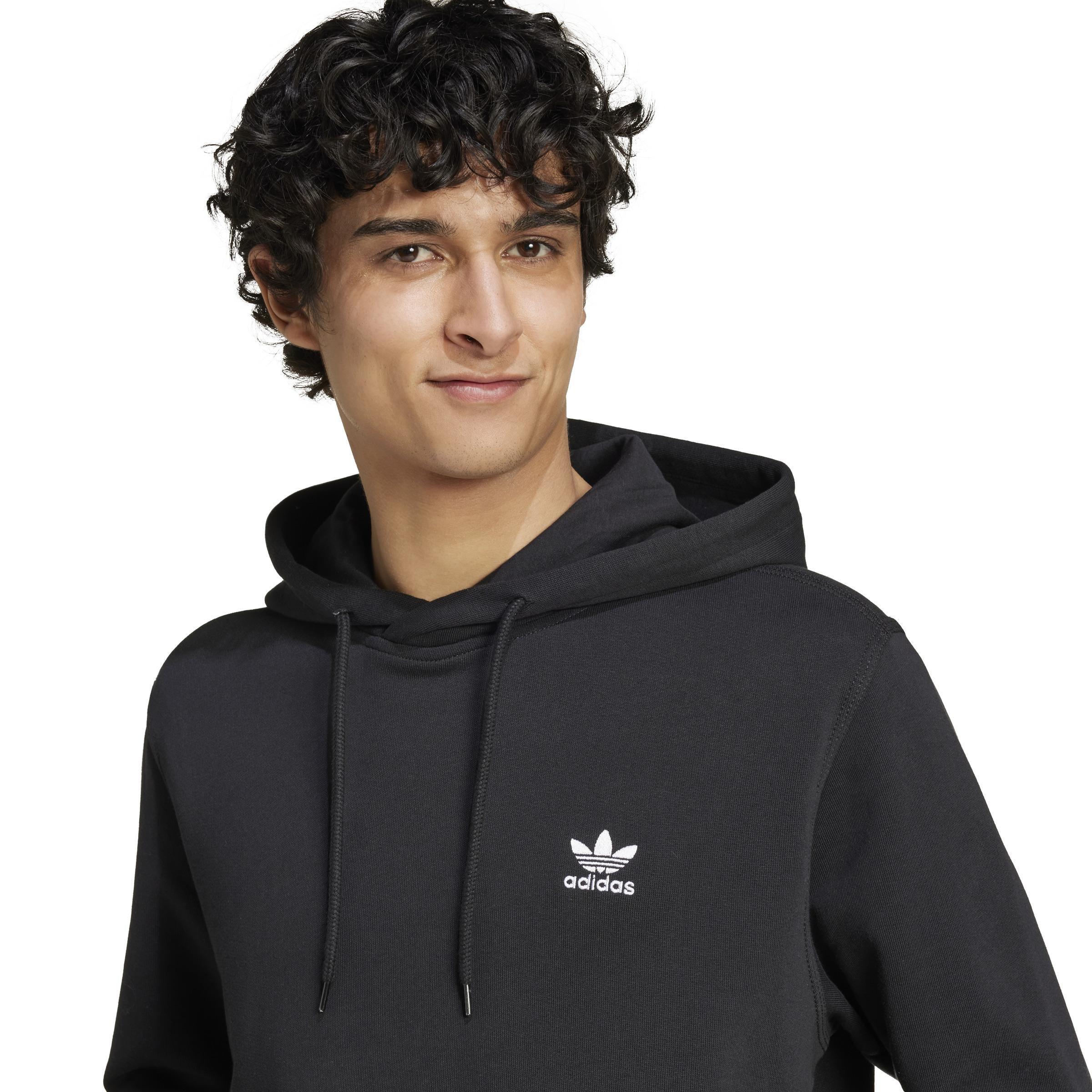 Trefoil Essentials Hoodie, Black, , large image number 4