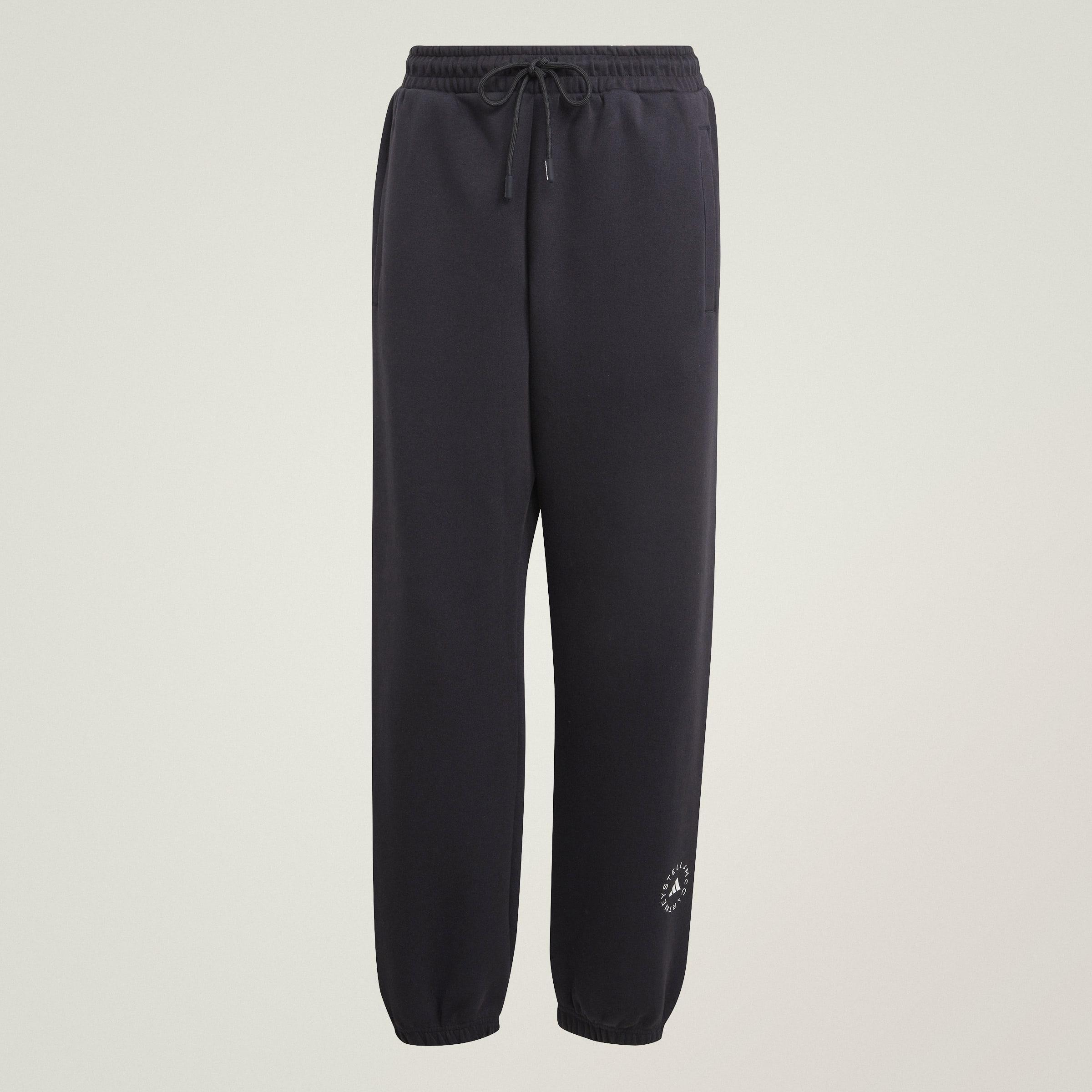 adidas by Stella McCartney Loose Sweat Tracksuit Bottoms, Black, A901_ONE, large image number 2