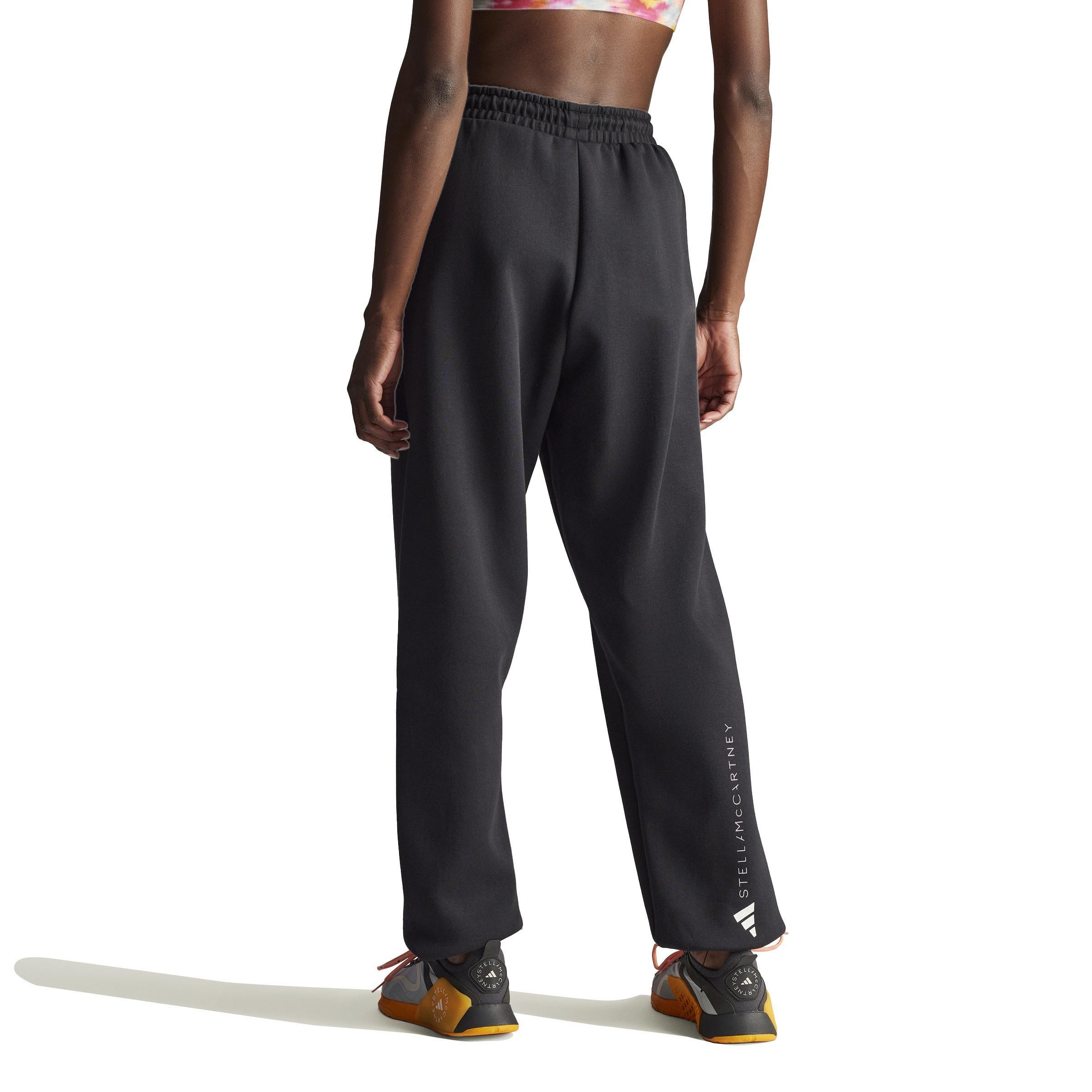 adidas by Stella McCartney Loose Sweat Tracksuit Bottoms, Black, A901_ONE, large image number 3