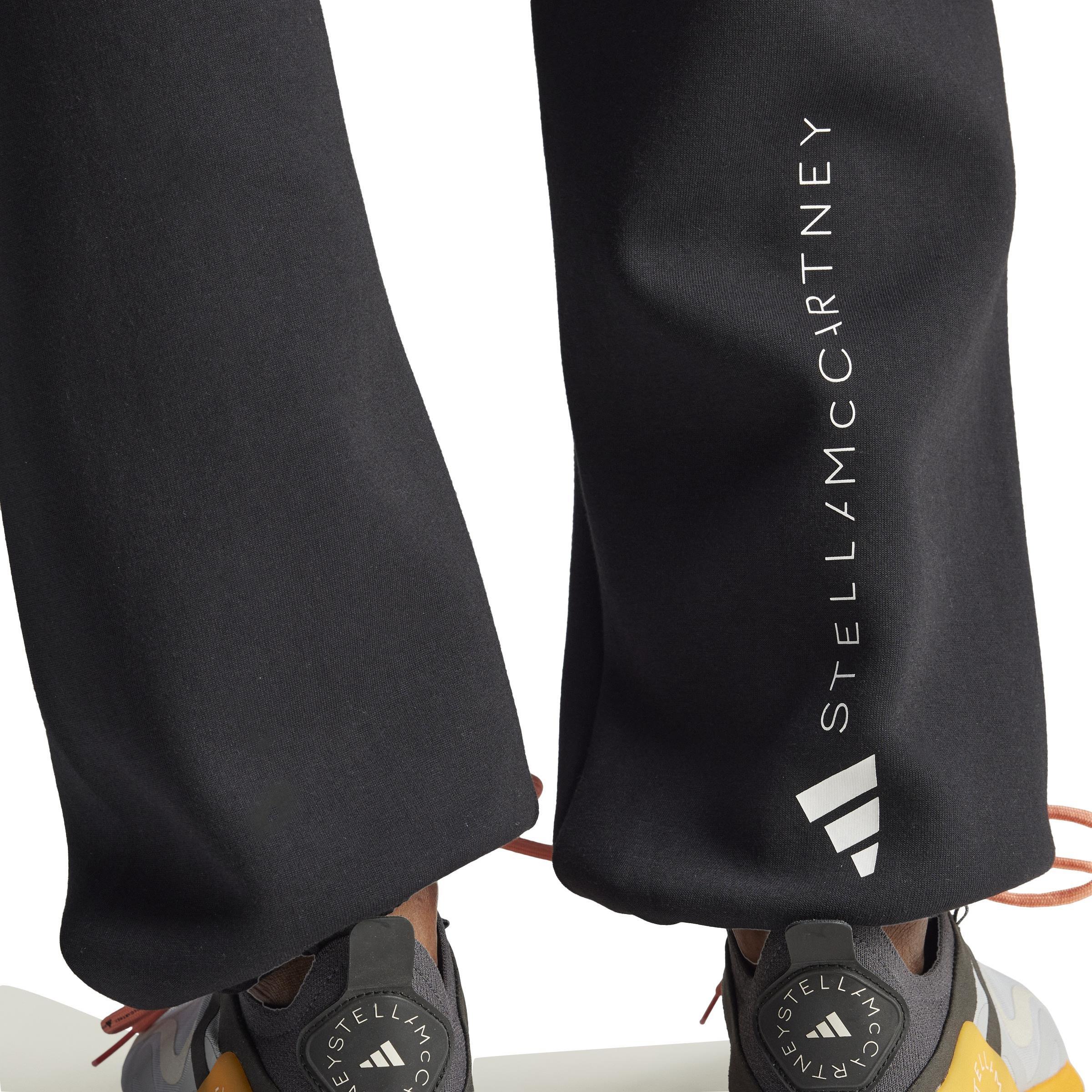 adidas by Stella McCartney Loose Sweat Tracksuit Bottoms, Black, A901_ONE, large image number 6