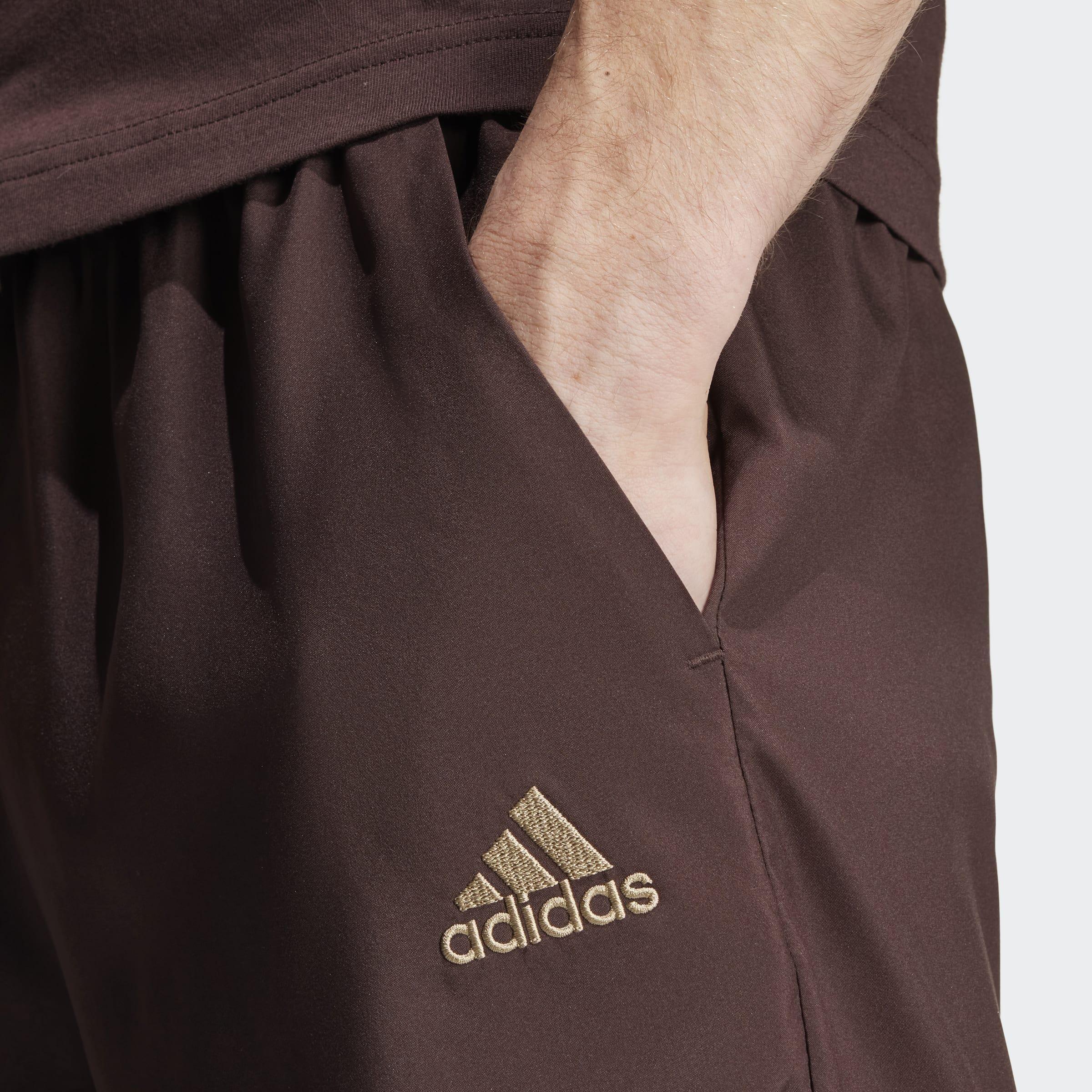 AEROREADY Essentials Chelsea Small Logo Shorts, Brown, A901_ONE, large image number 3