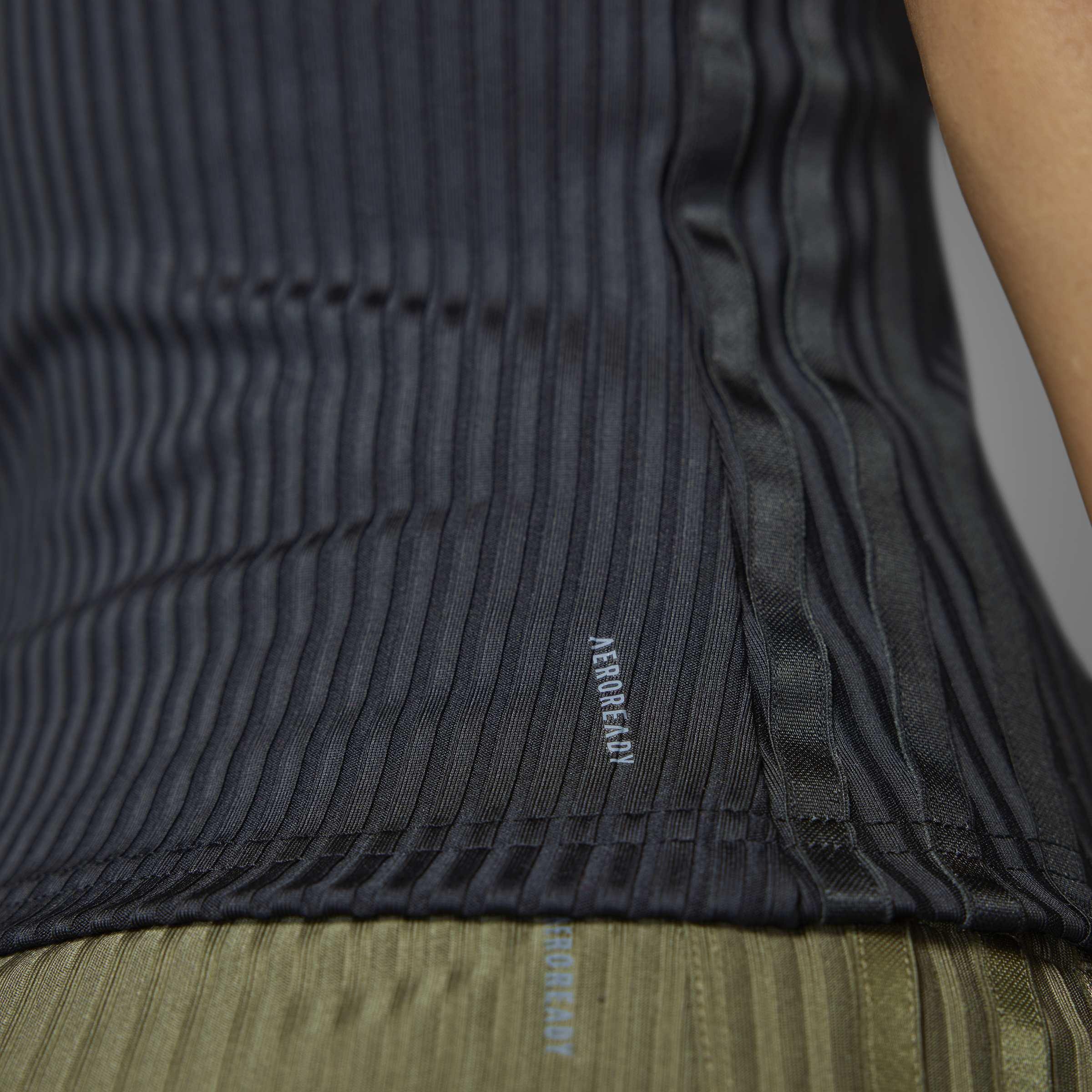 All Gym Seasonal Rib Tight Fit Tonal 3-Stripes Tank Top, Black, A901_ONE, large image number 7