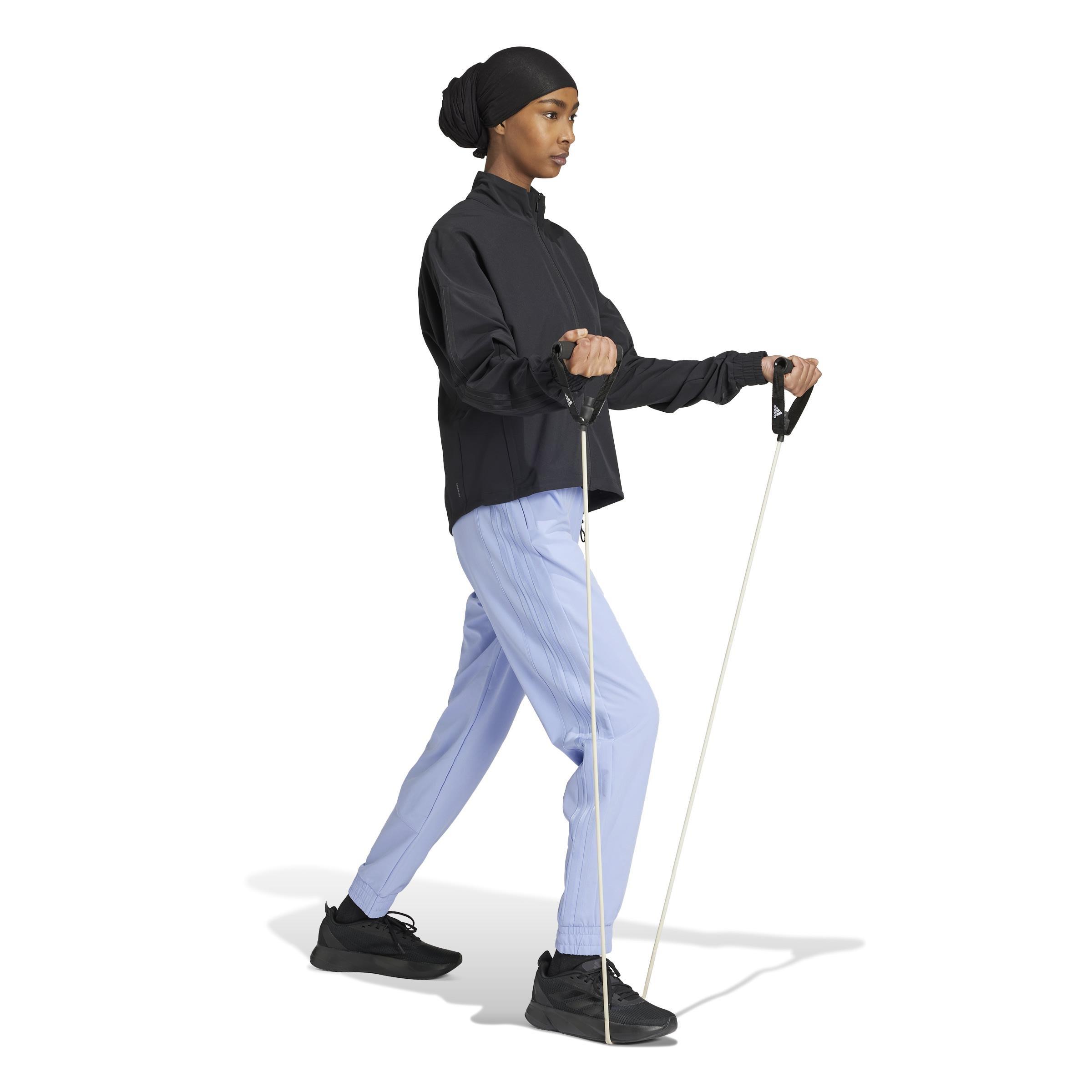 Pacer All Gym Tonal 3-Stripes Woven Jacket, Black, A901_ONE, large image number 11