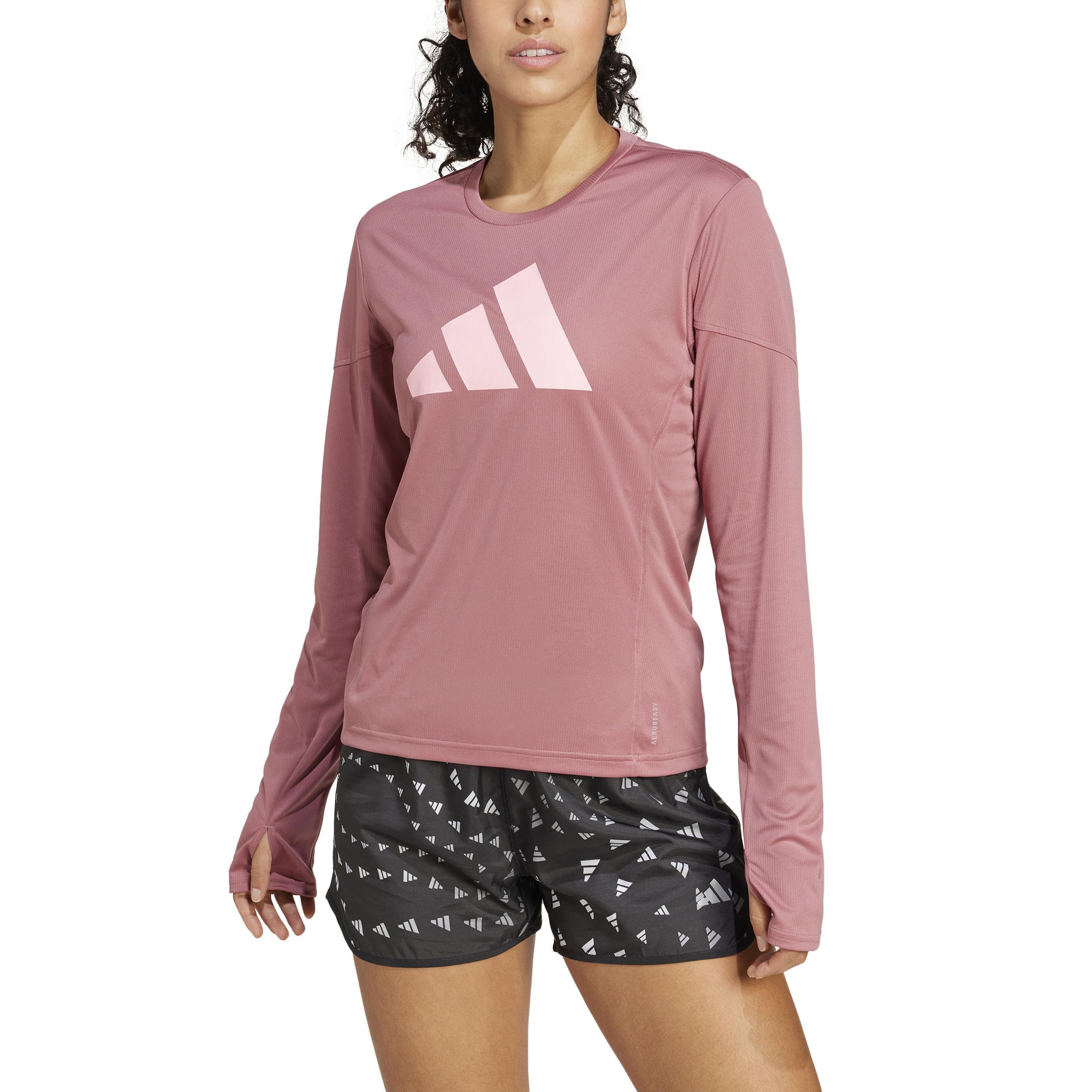 Run It Long Sleeve Long-Sleeve Top, Red, A901_ONE, large image number 2