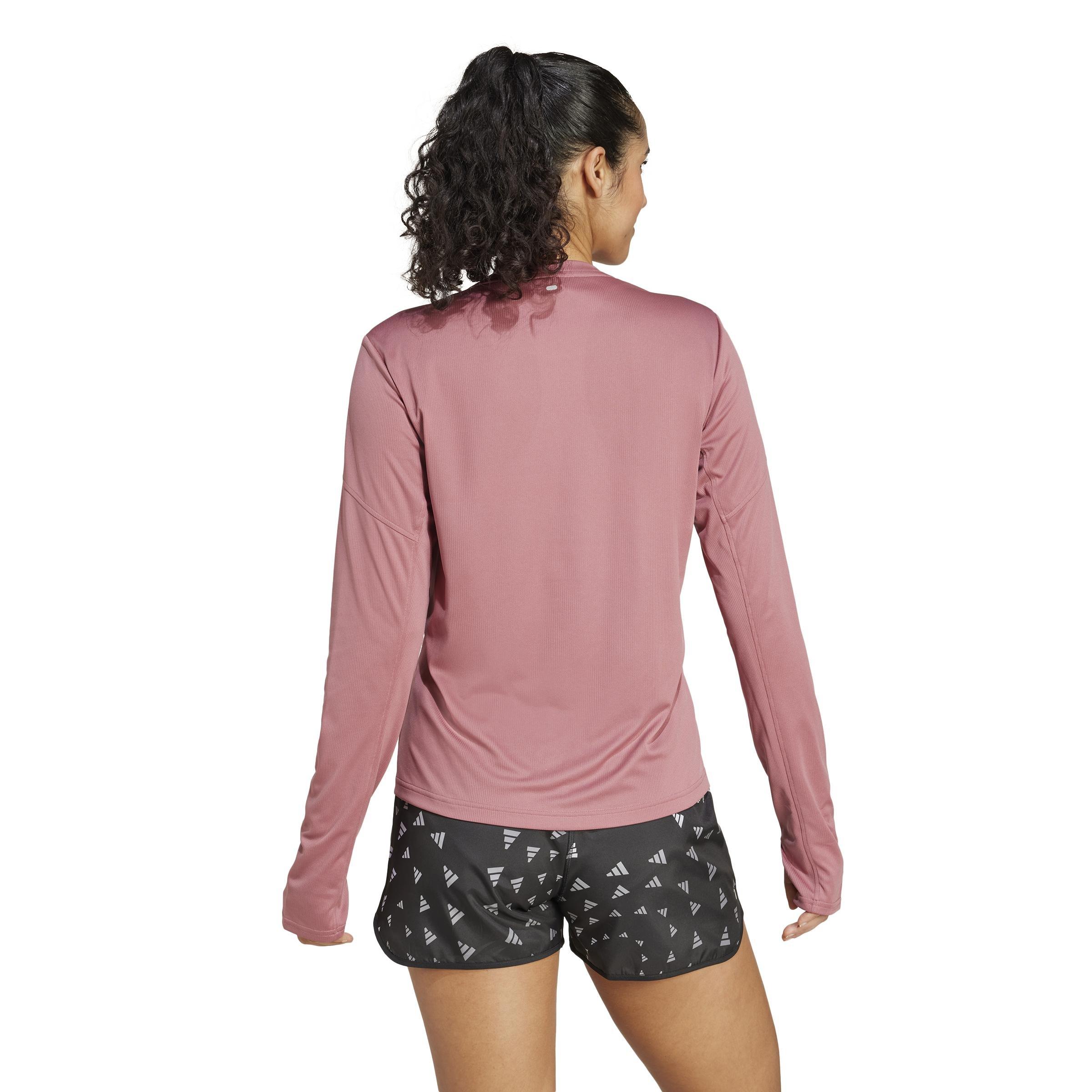 Run It Long Sleeve Long-Sleeve Top, Red, A901_ONE, large image number 3