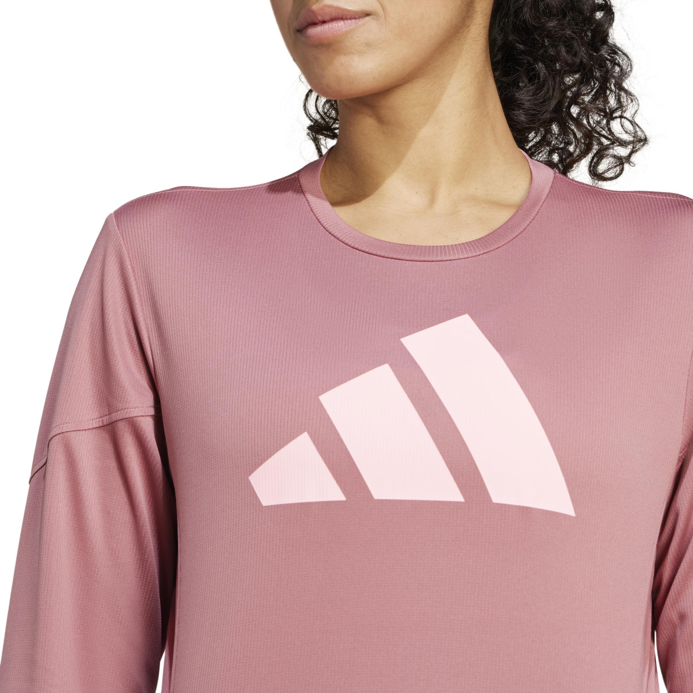 Run It Long Sleeve Long-Sleeve Top, Red, A901_ONE, large image number 4