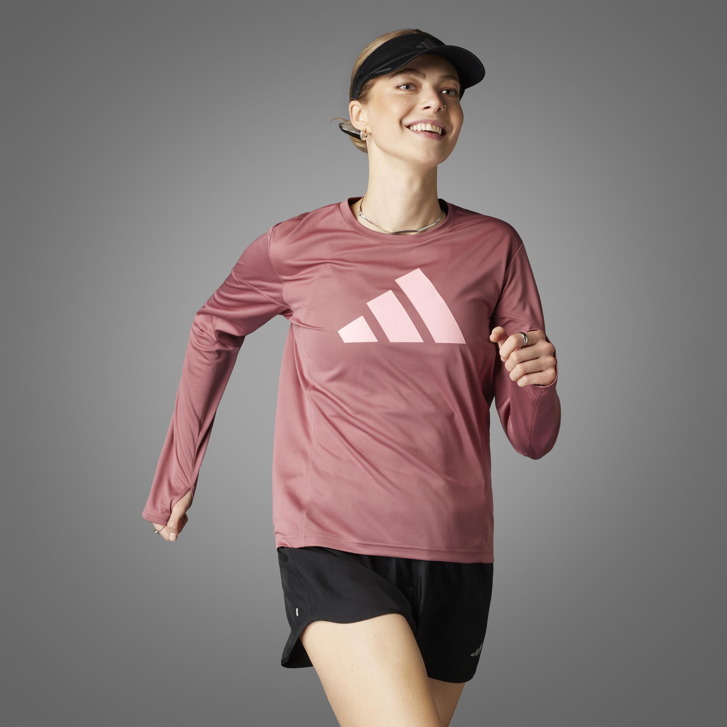 Run It Long Sleeve Long-Sleeve Top, Red, A901_ONE, large image number 10