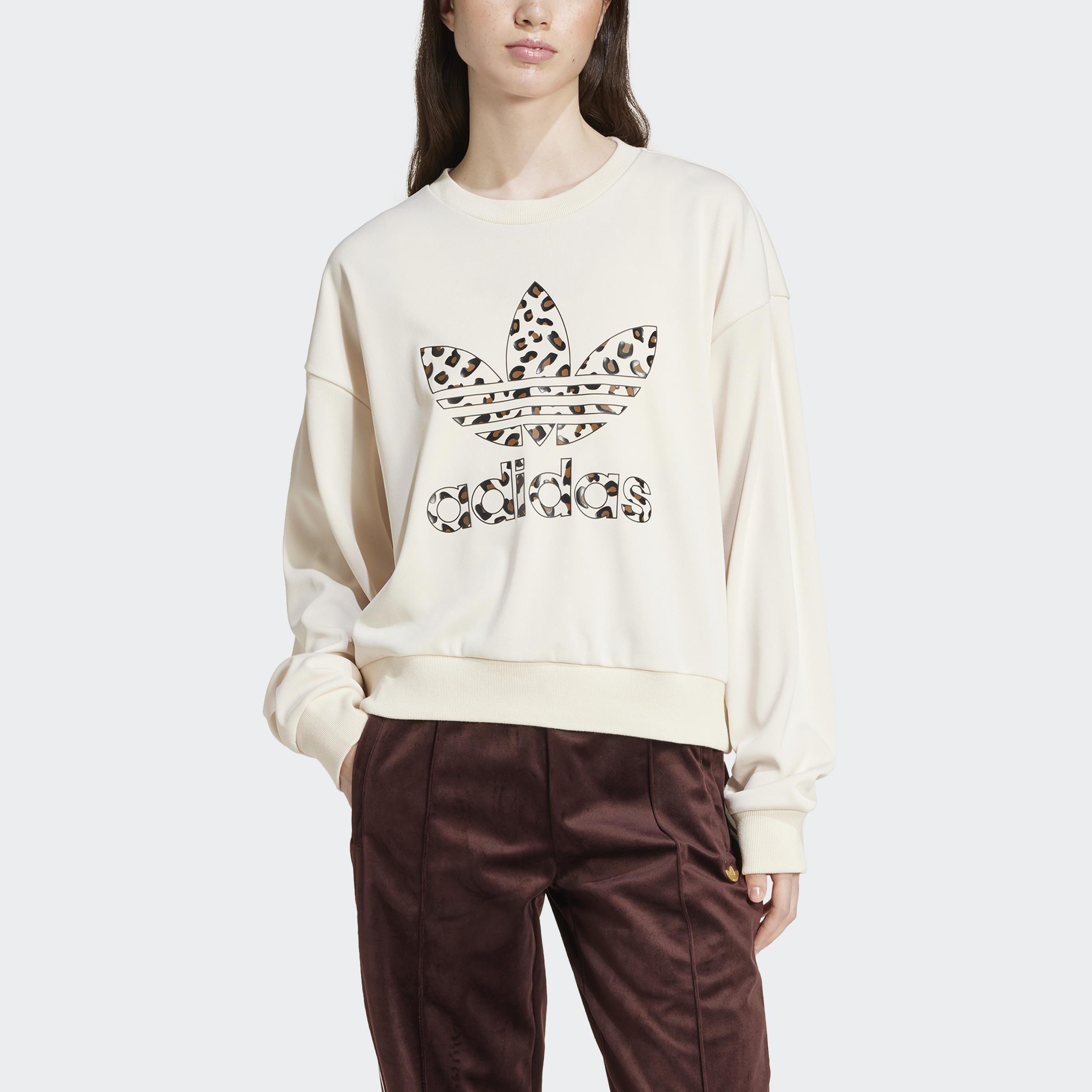 Leopard Sweatshirt, White, A901_ONE, large image number 1