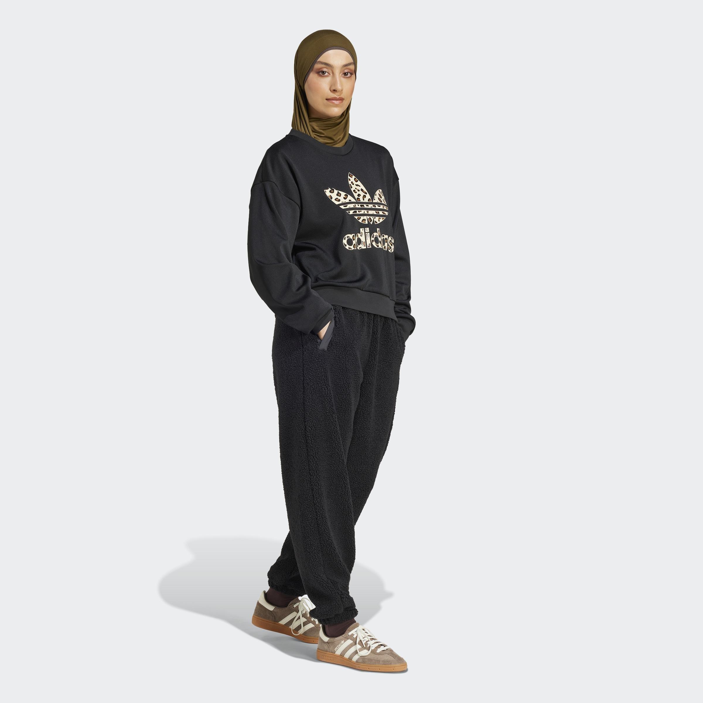 Leopard Sweatshirt, Black, A901_ONE, large image number 5