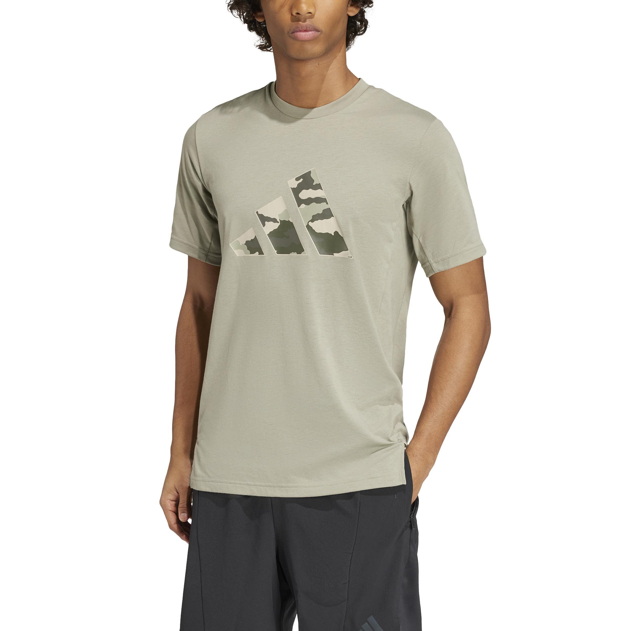 Train Essentials Camo Graphic Logo T-Shirt, Green, A901_ONE, medium