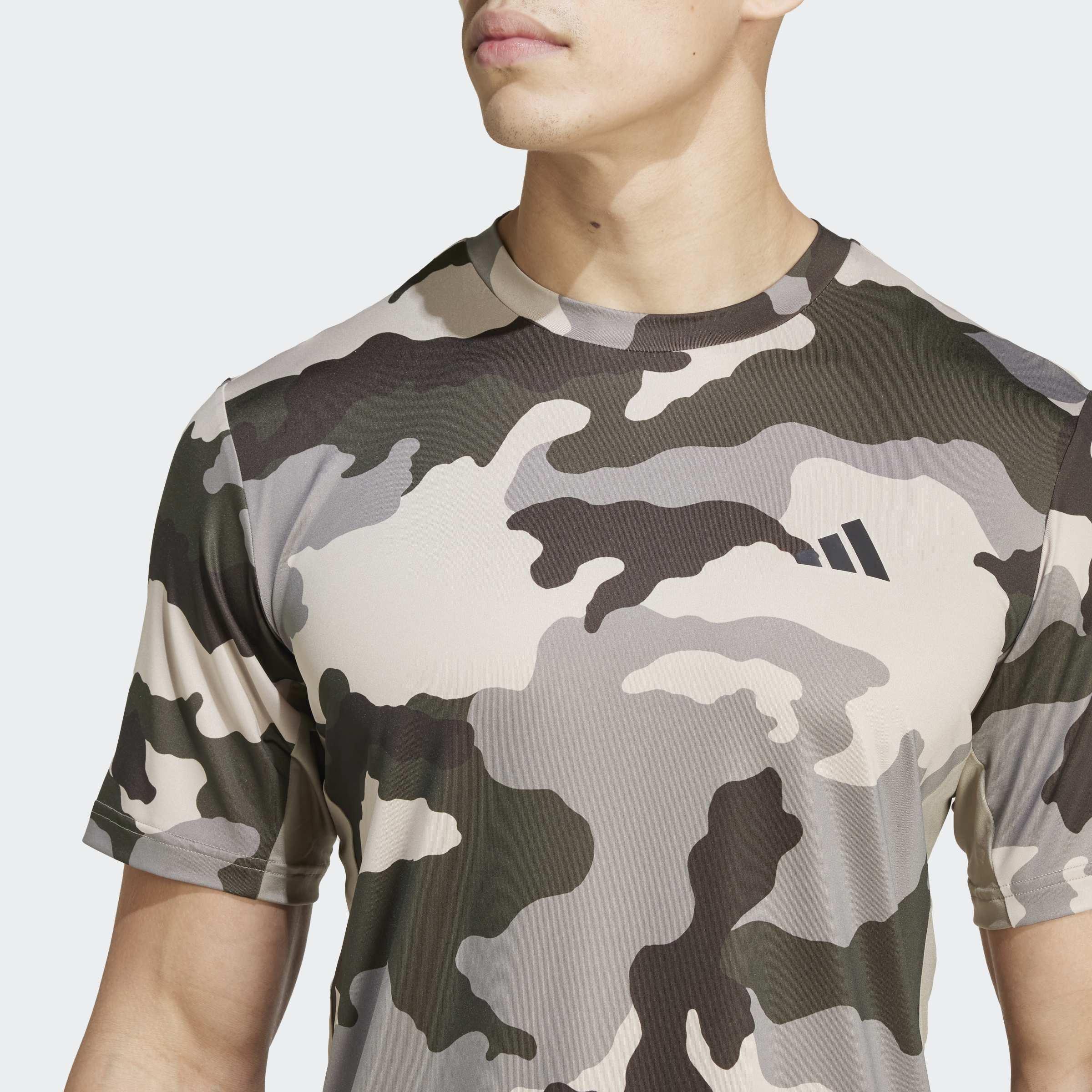 Train Essentials Camo Allover Print T-Shirt, Green, A901_ONE, large image number 4