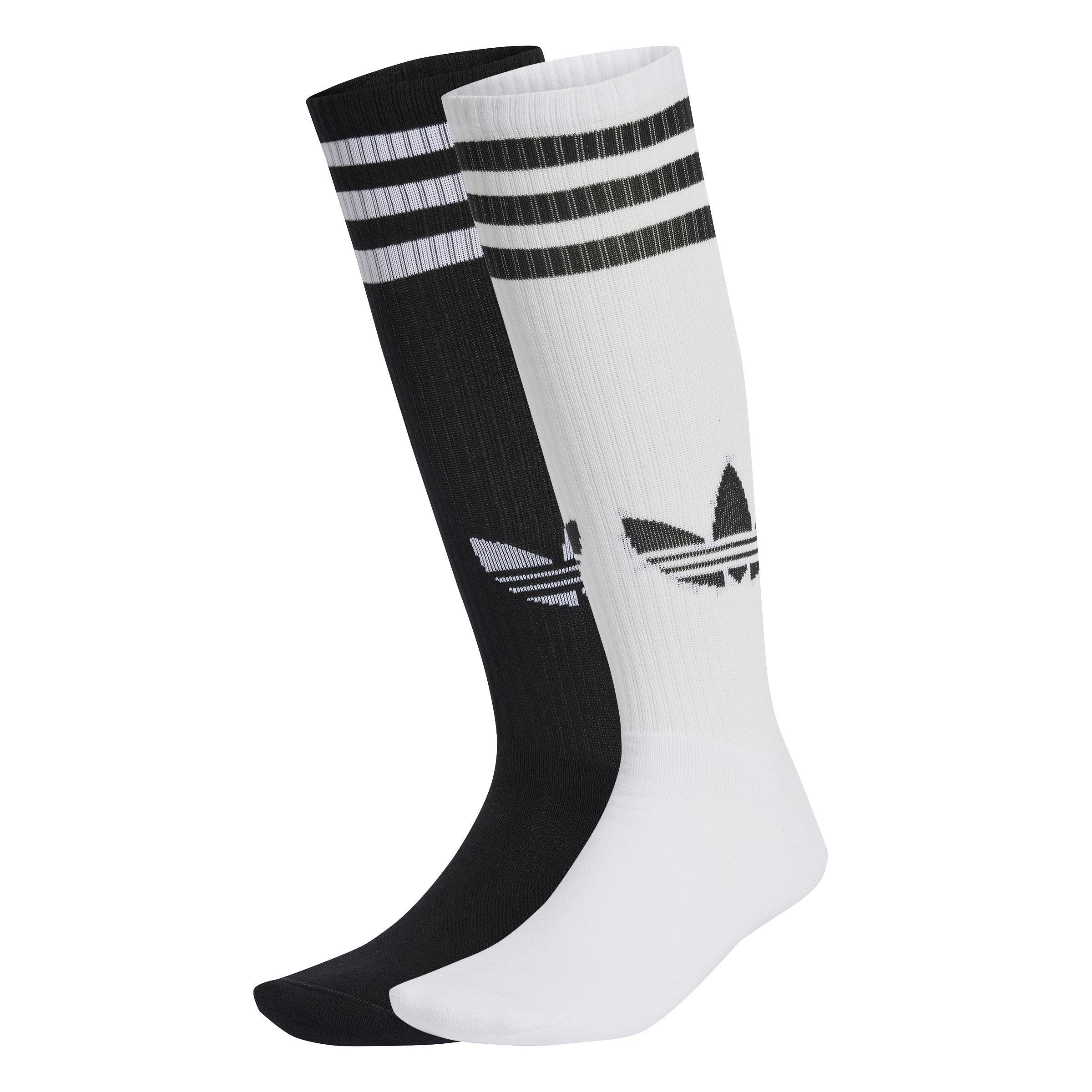 Unisex adicolor 70s Knee Socks 2-Pack, White, A901_ONE, large image number 1