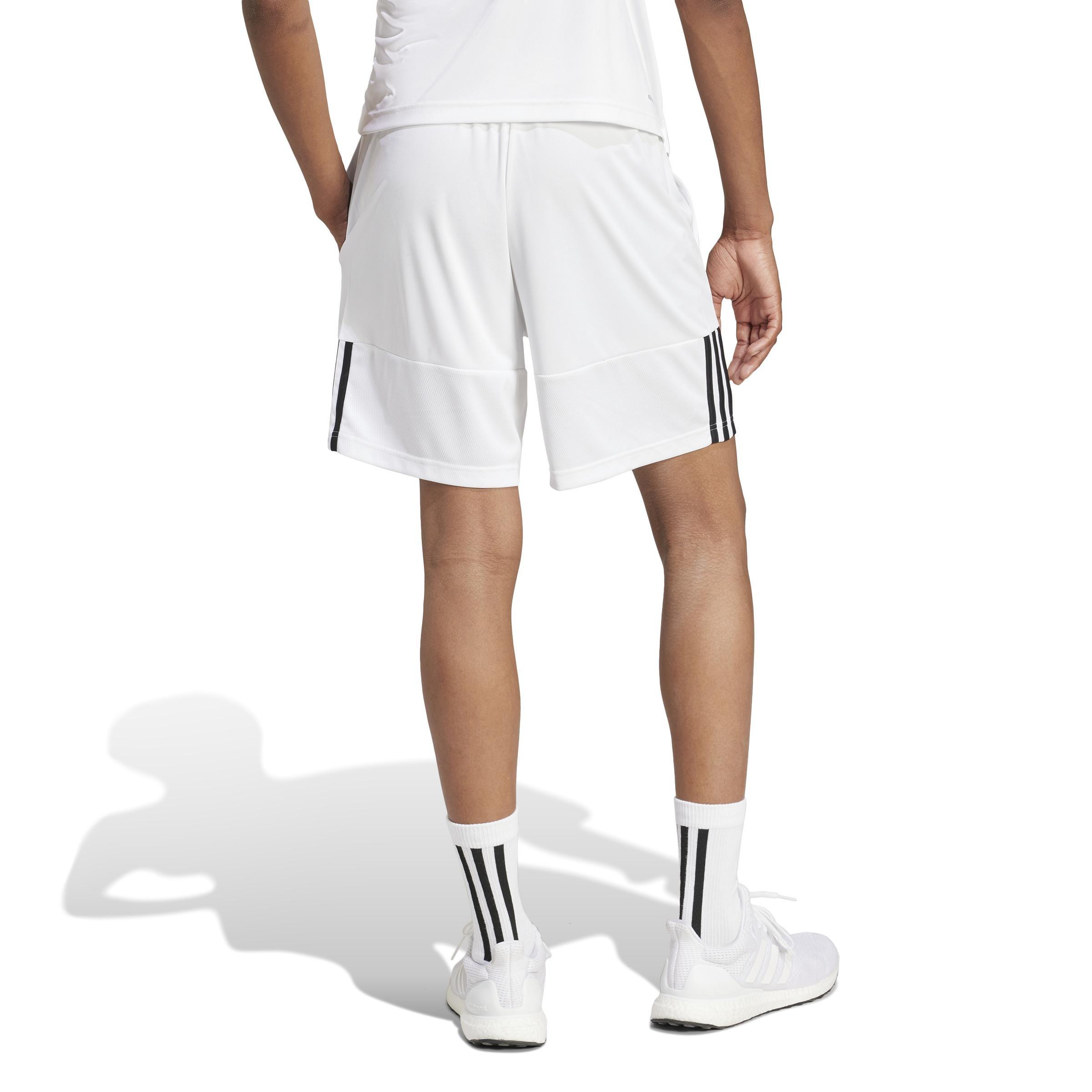 Sereno AEROREADY Cut 3-Stripes Shorts, White, , large image number 2