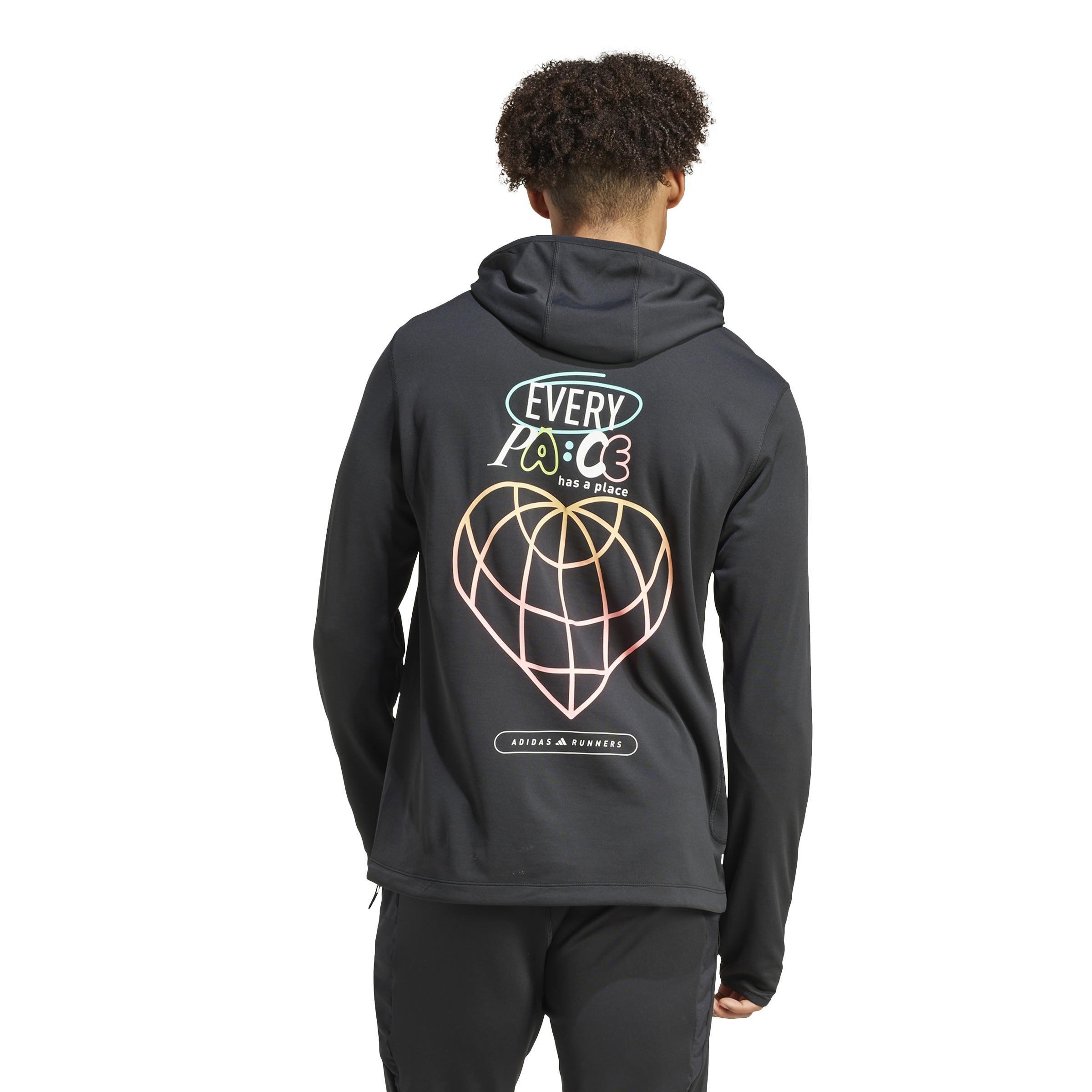 Unisex Own the Run Runners Hoodie (Gender Neutral), Black, A901_ONE, large image number 4