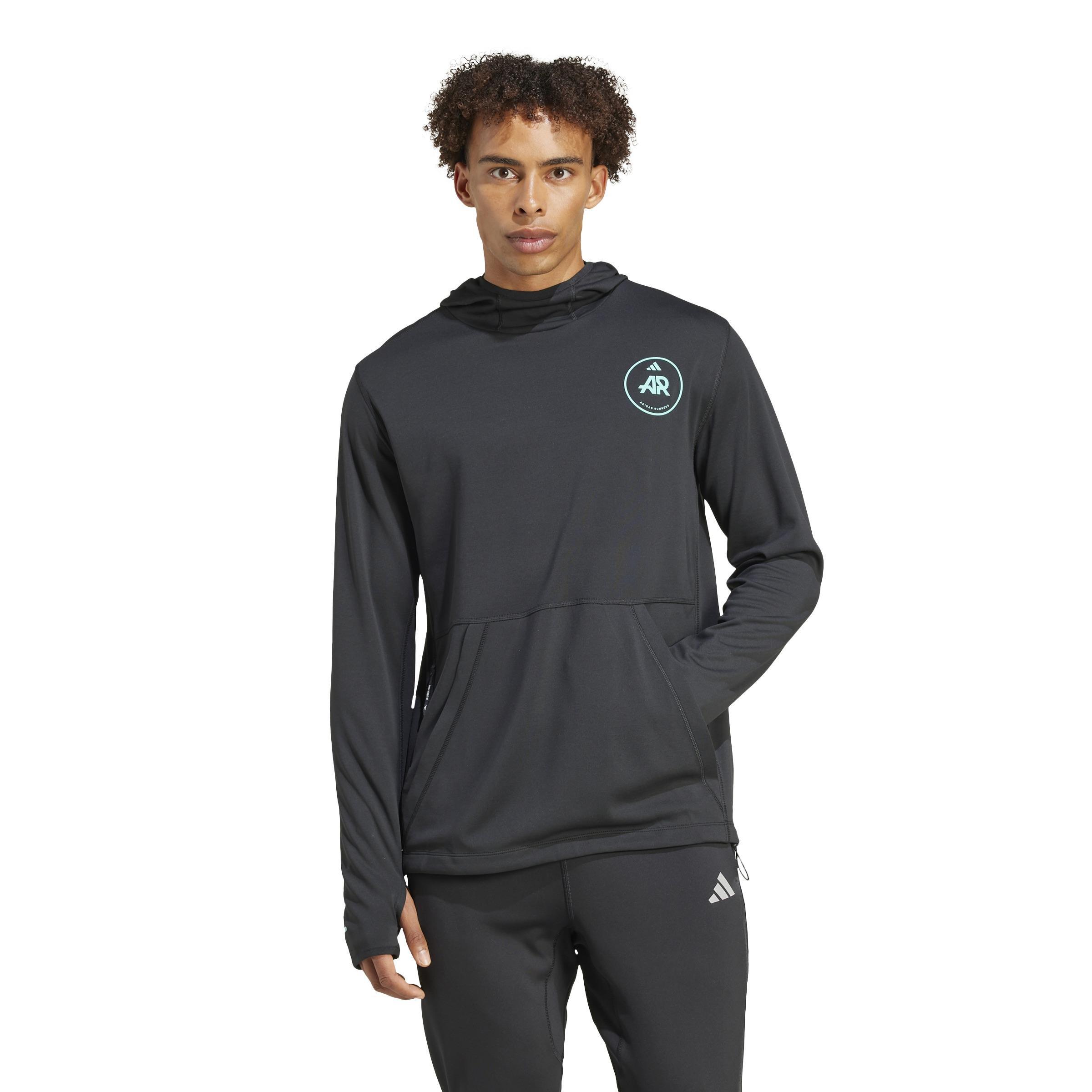 Unisex Own the Run Runners Hoodie (Gender Neutral), Black, A901_ONE, large image number 7