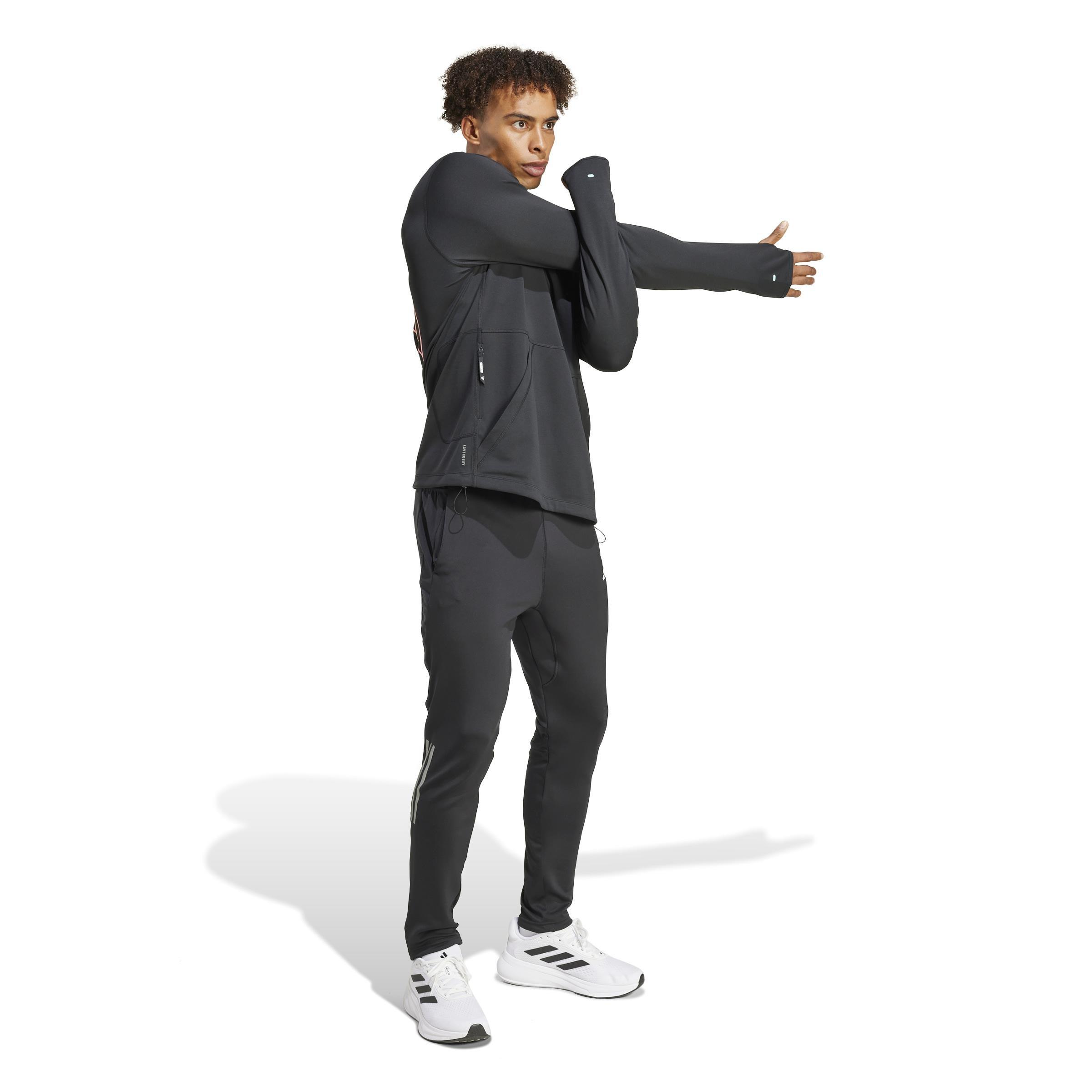 Unisex Own the Run Runners Hoodie (Gender Neutral), Black, A901_ONE, large image number 9