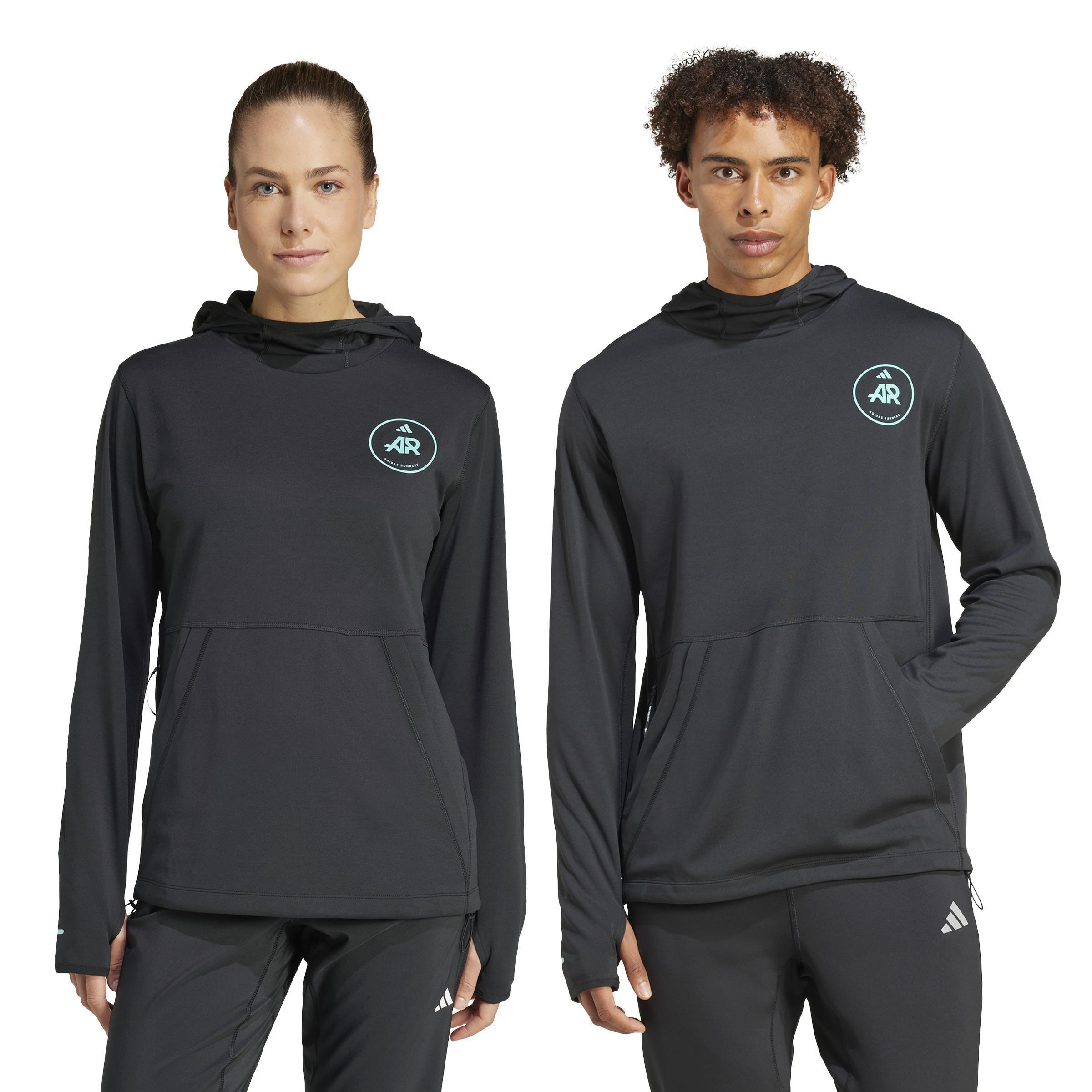 Unisex Own the Run Runners Hoodie (Gender Neutral), Black, A901_ONE, large image number 11