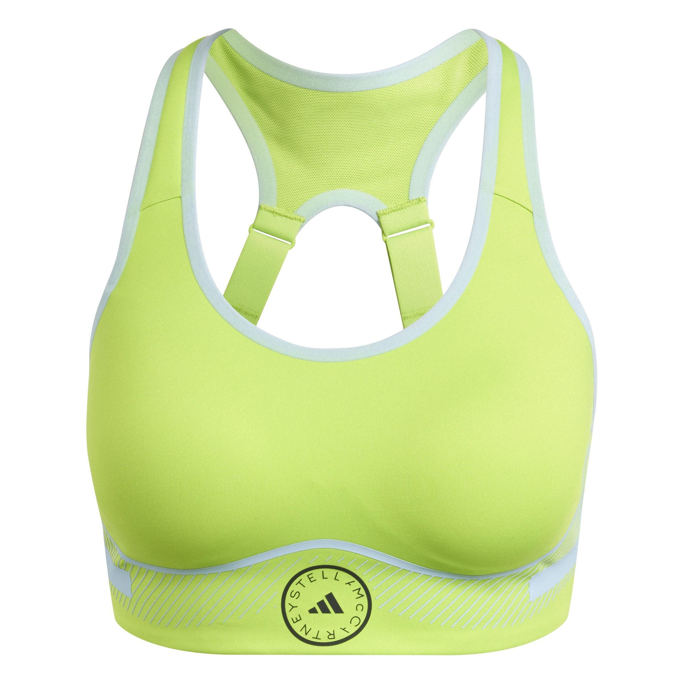 adidas by Stella McCartney TruePace High Support Sports Bra, Green, A901_ONE, large image number 0