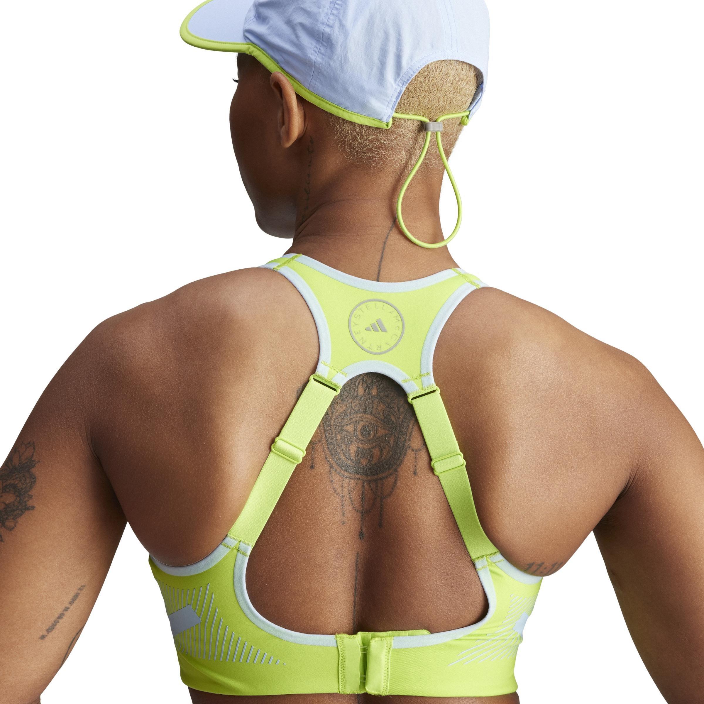 adidas by Stella McCartney TruePace High Support Sports Bra, Green, A901_ONE, large image number 4
