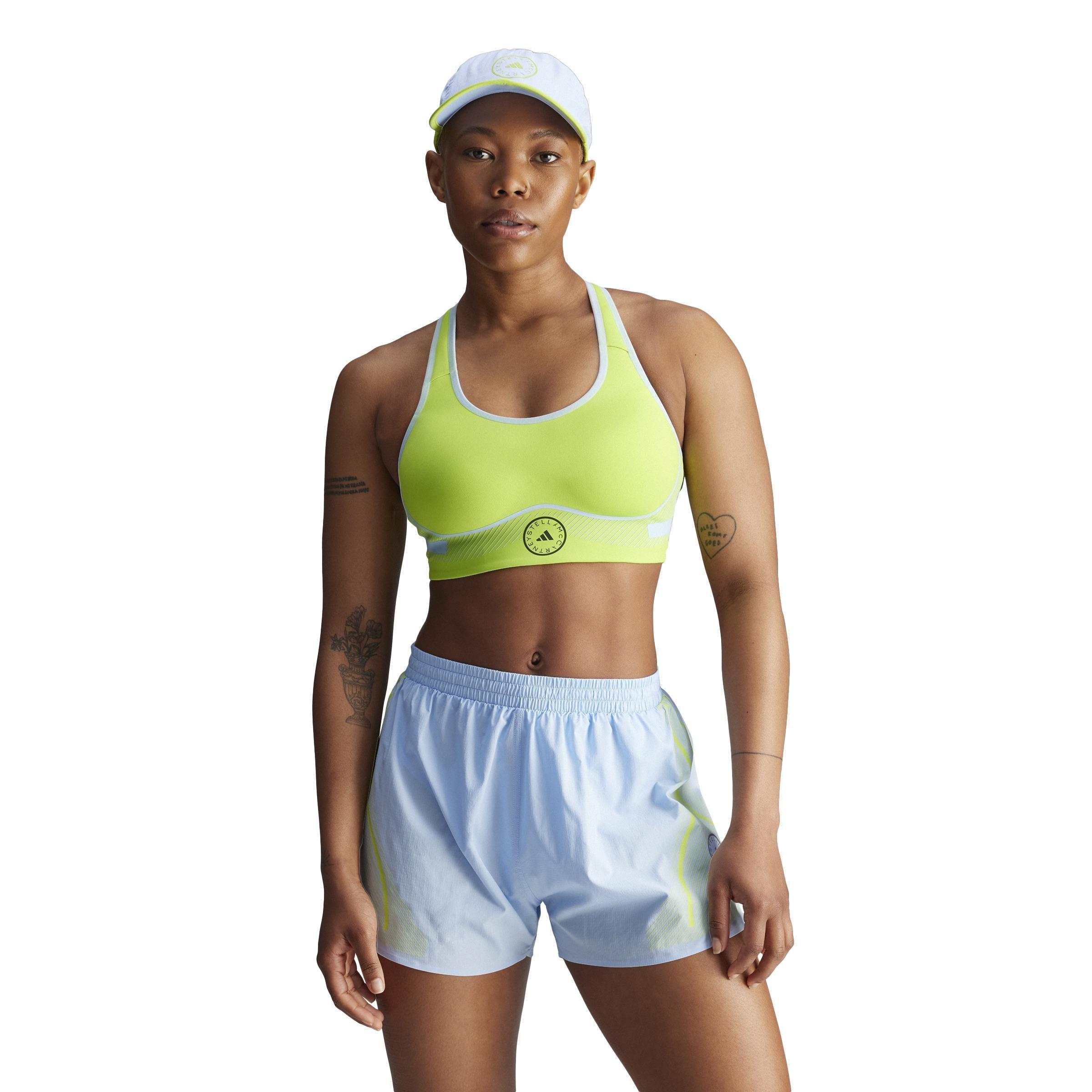 adidas by Stella McCartney TruePace High Support Sports Bra, Green, A901_ONE, large image number 6