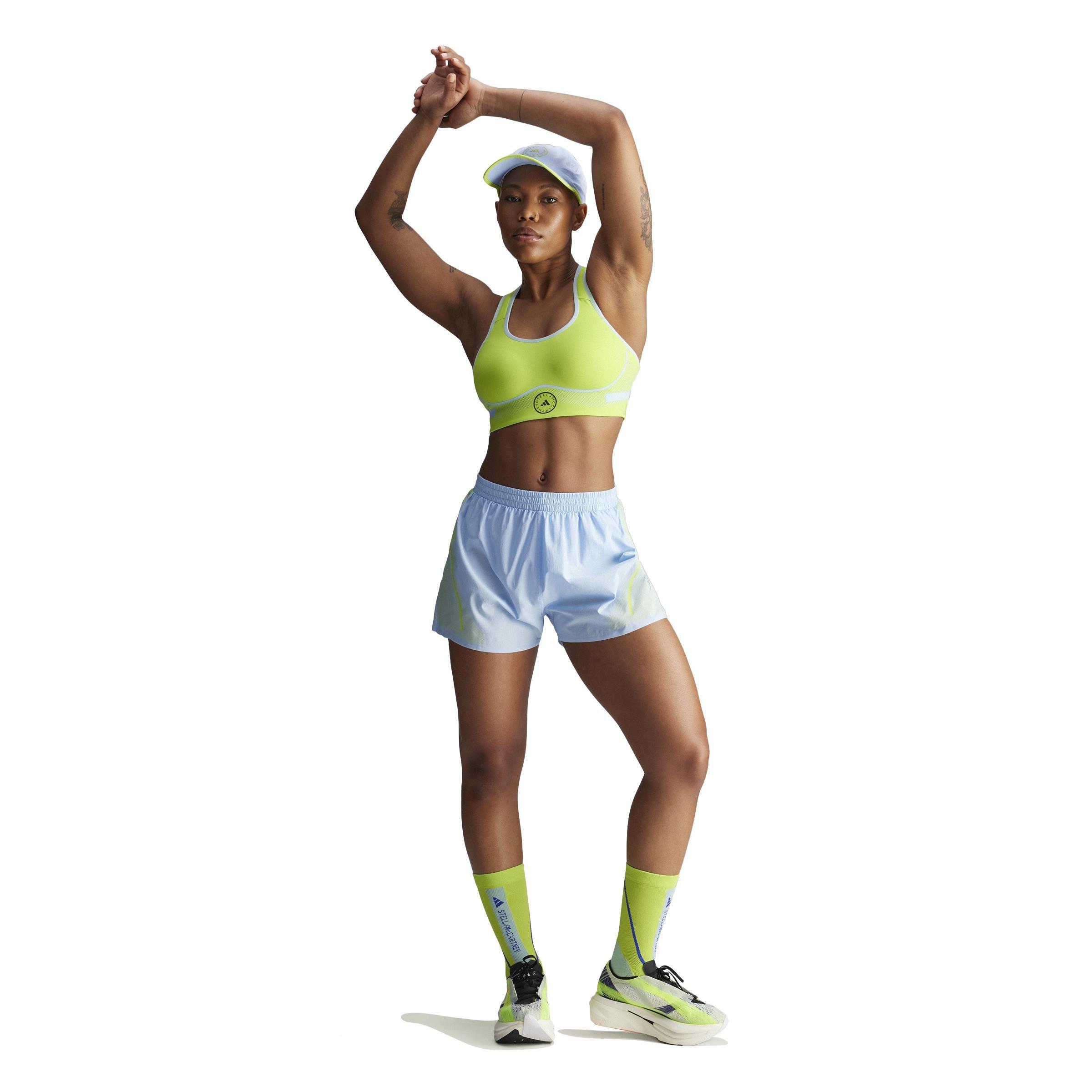 adidas by Stella McCartney TruePace High Support Sports Bra, Green, A901_ONE, large image number 7