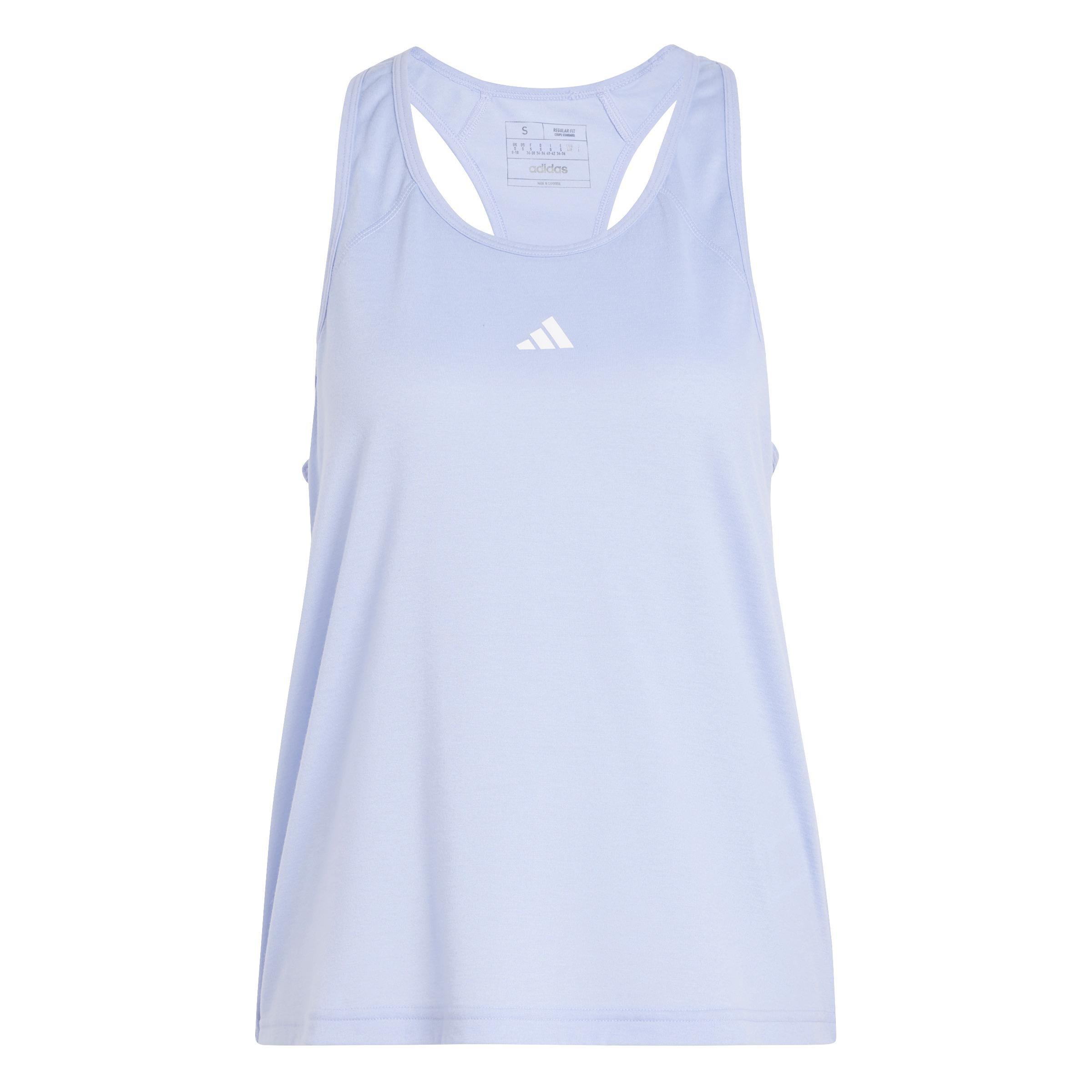 Adidas Workout Essentials Minimal Branding Racerback Tank Top, Blue, A901_ONE, large image number 0