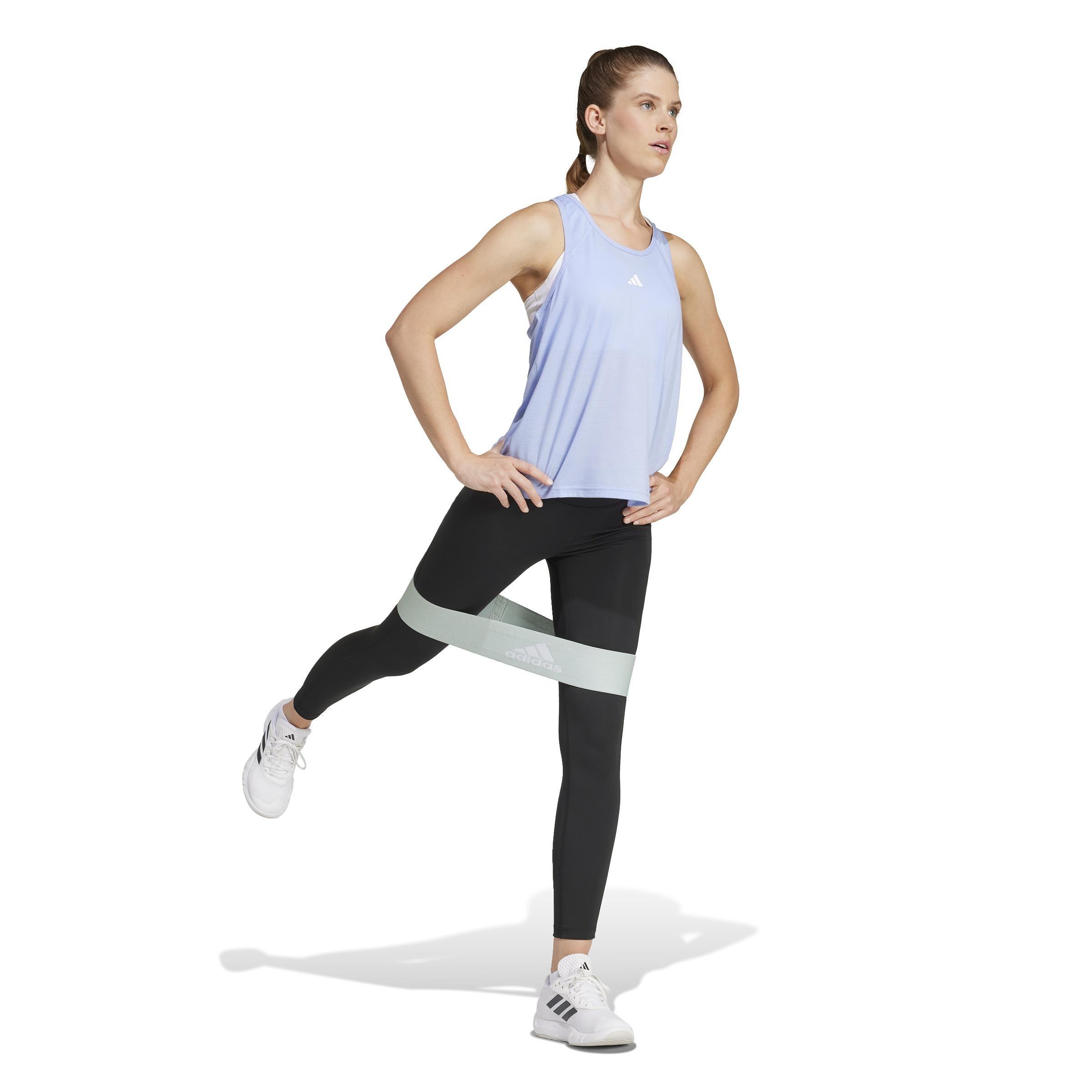 Adidas Workout Essentials Minimal Branding Racerback Tank Top, Blue, A901_ONE, large image number 5