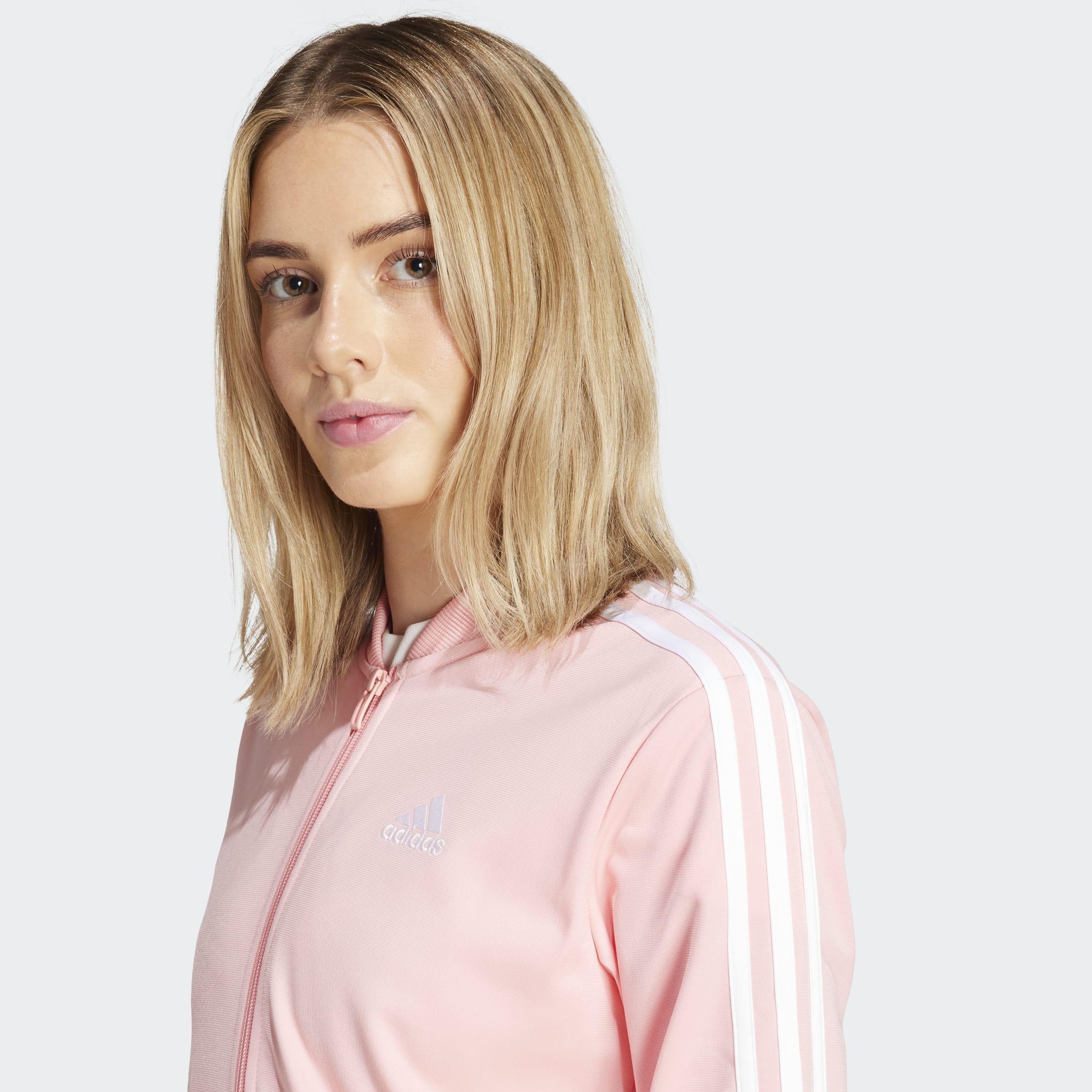 Essentials 3-Stripes Tracksuit, Pink, A901_ONE, large image number 4