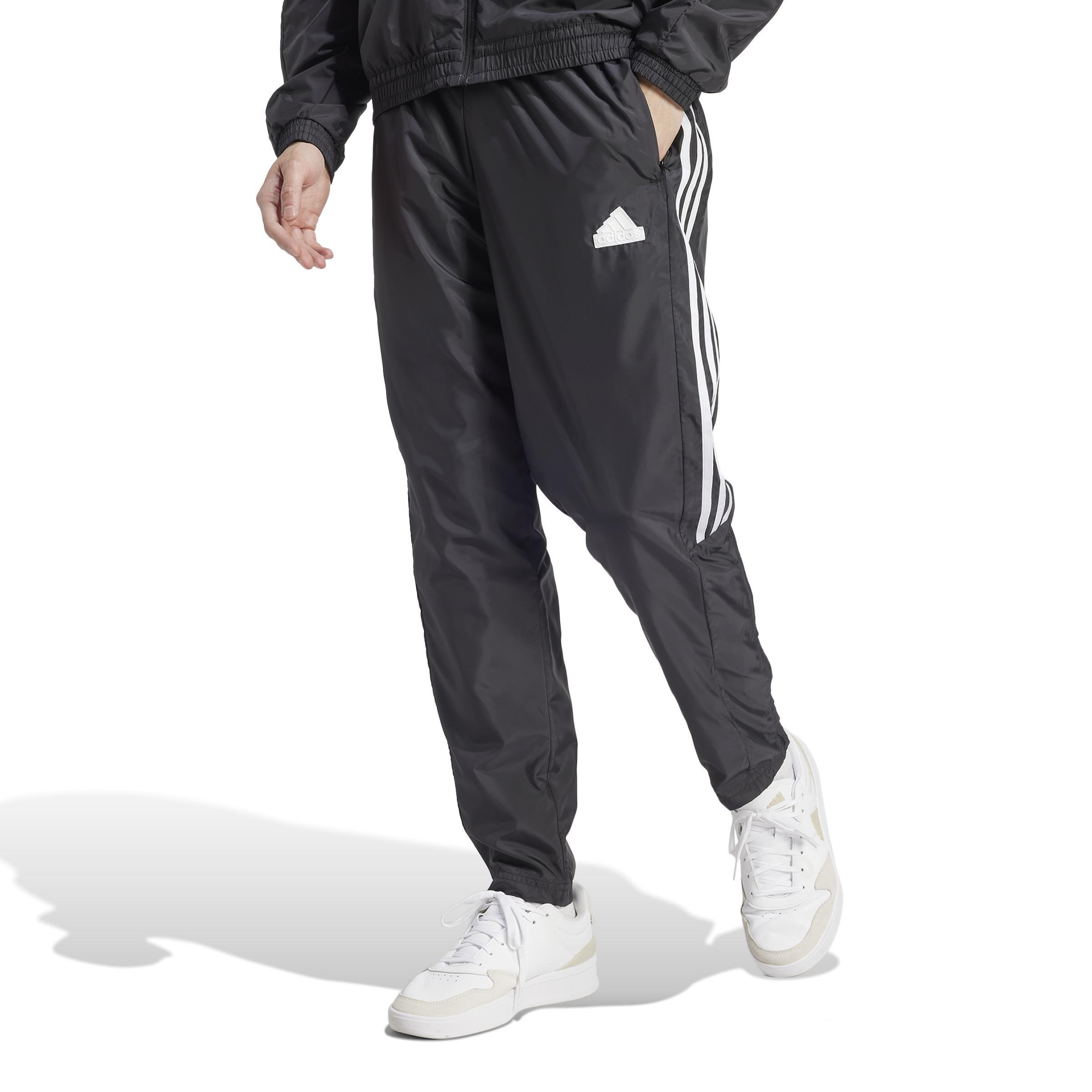 House Of Tiro Woven Tracksuit Bottoms, Black, A901_ONE, large image number 2