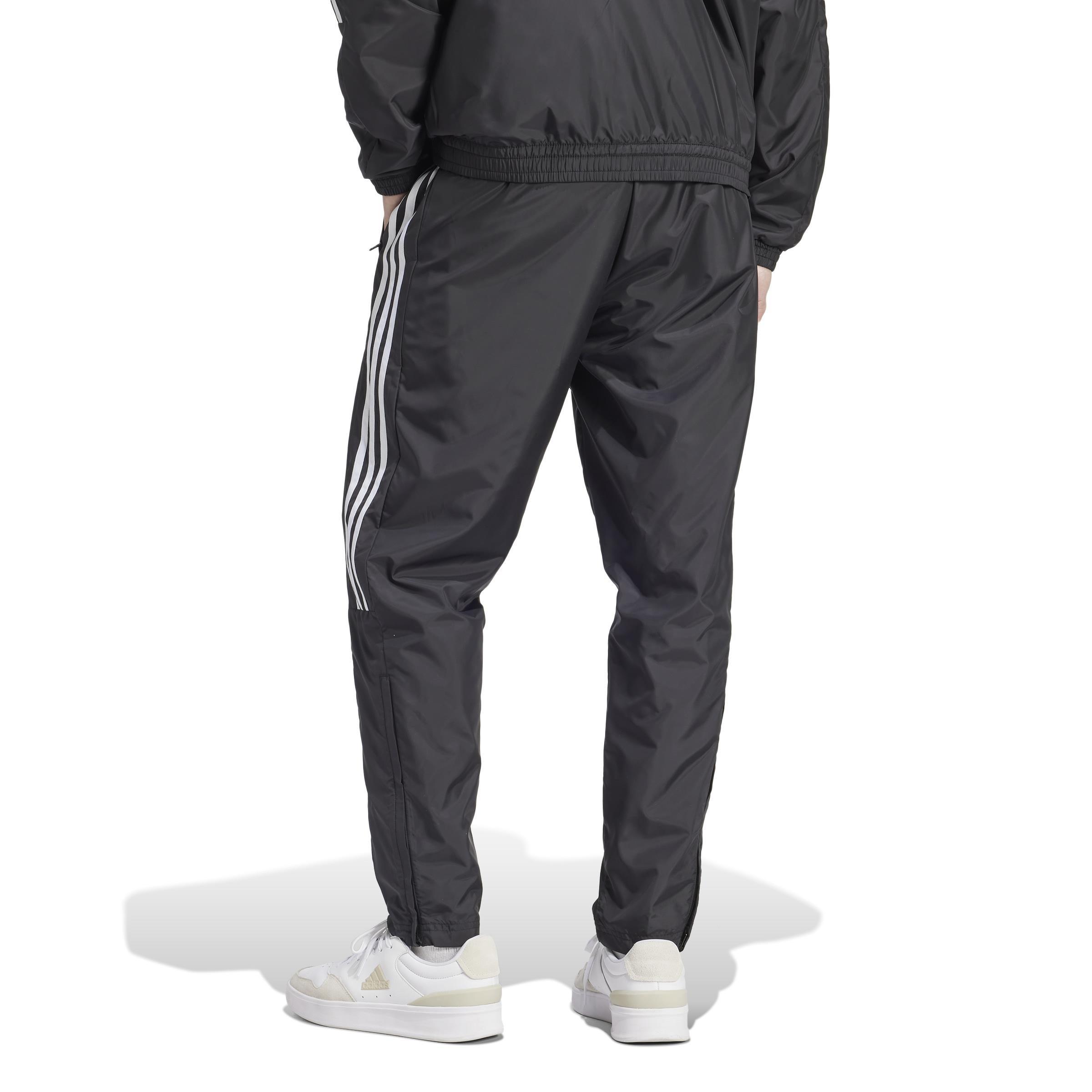 House Of Tiro Woven Tracksuit Bottoms, Black, A901_ONE, large image number 3