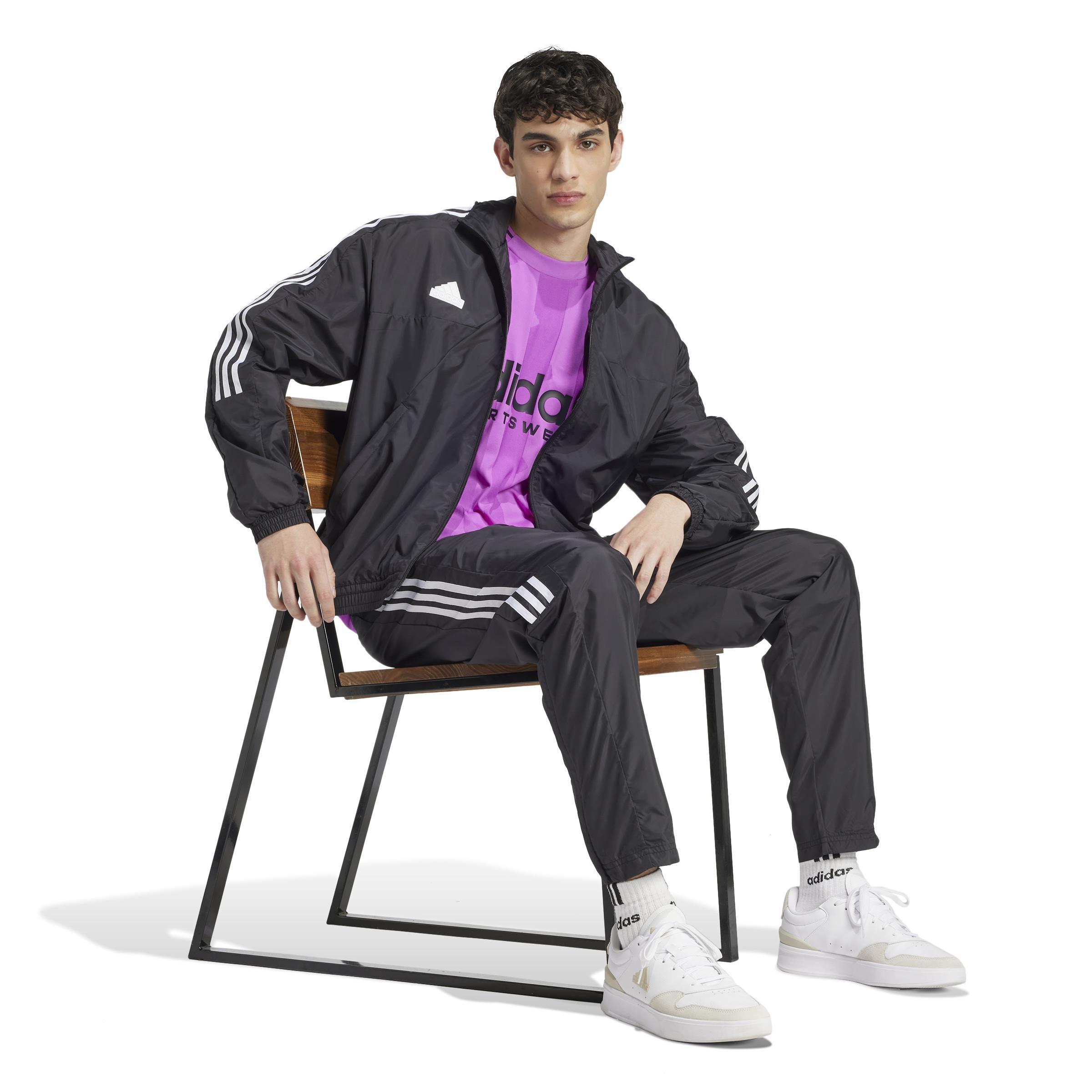 House Of Tiro Woven Tracksuit Bottoms, Black, A901_ONE, large image number 11