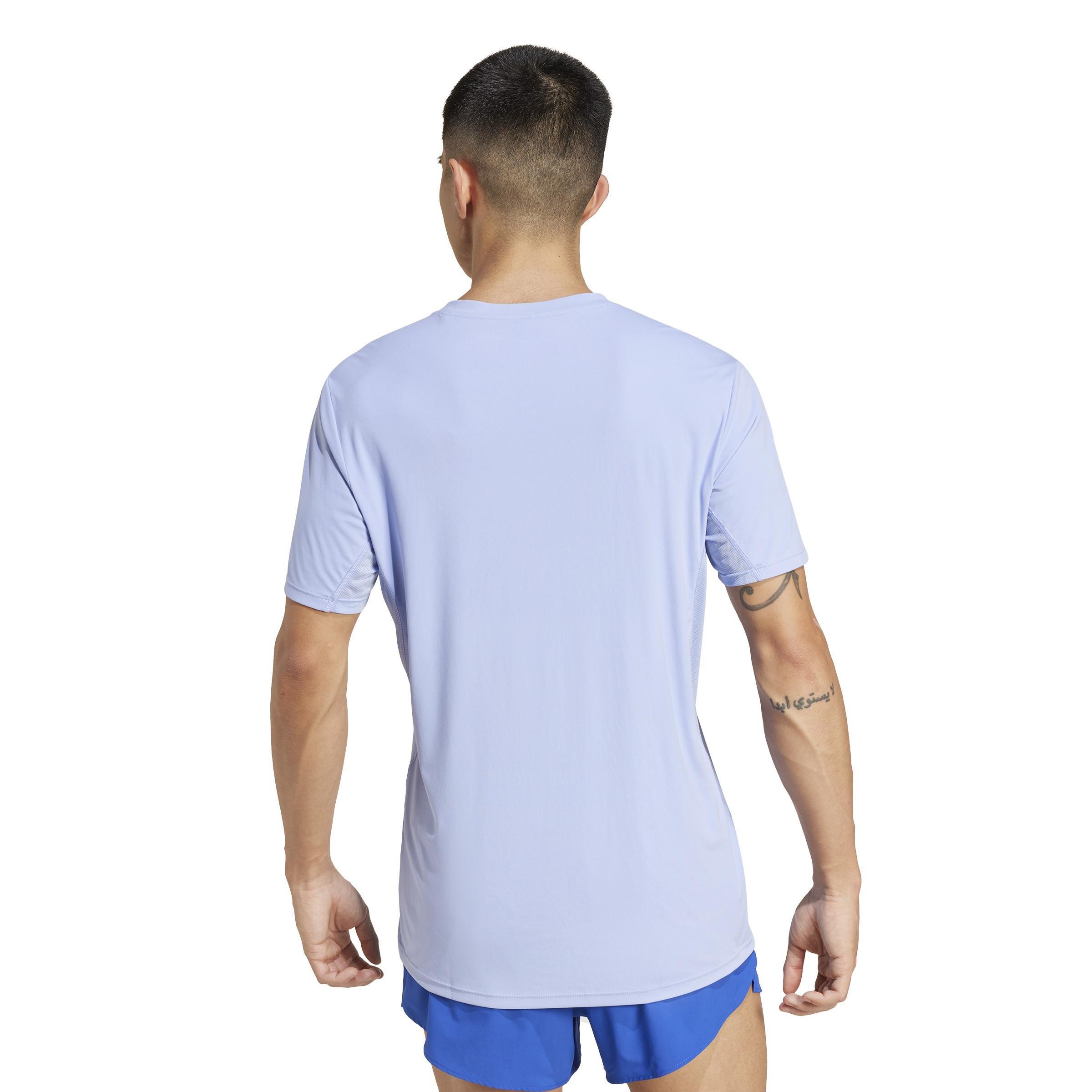 Adizero Essentials Running T-Shirt, Blue, A901_ONE, large image number 3