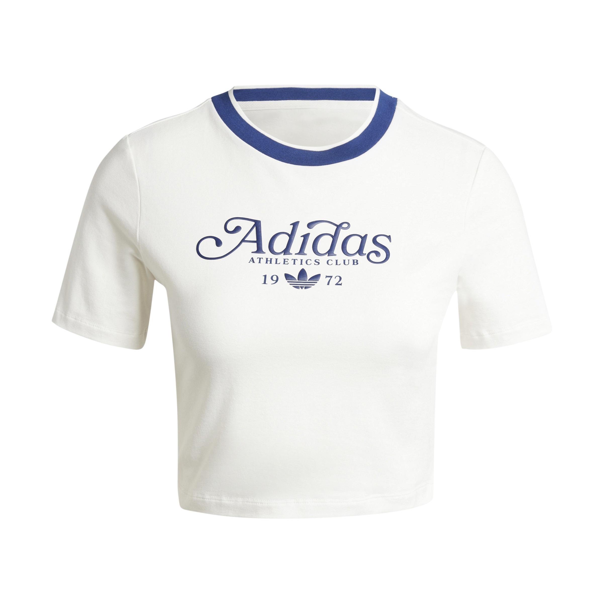 Graphic Badge Slim 3-Stripes T-Shirt, White, A901_ONE, large image number 0