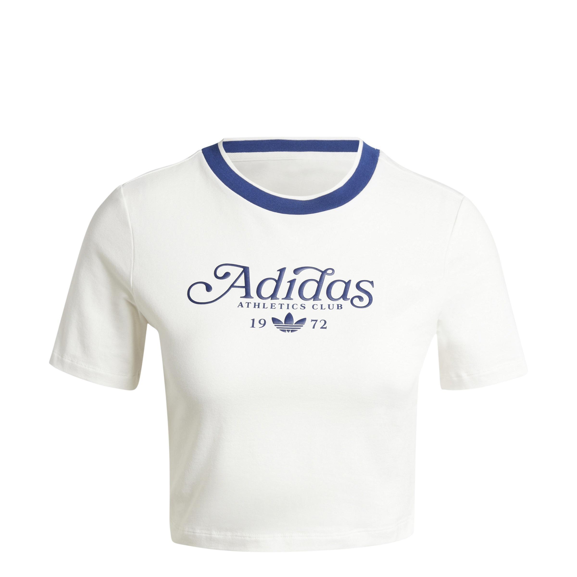Graphic Badge Slim 3-Stripes T-Shirt, White, A901_ONE, large image number 1
