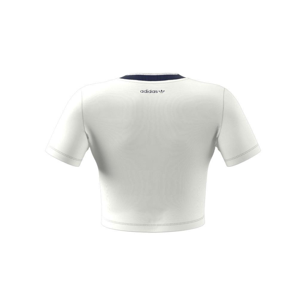 Graphic Badge Slim 3-Stripes T-Shirt, White, A901_ONE, large image number 12
