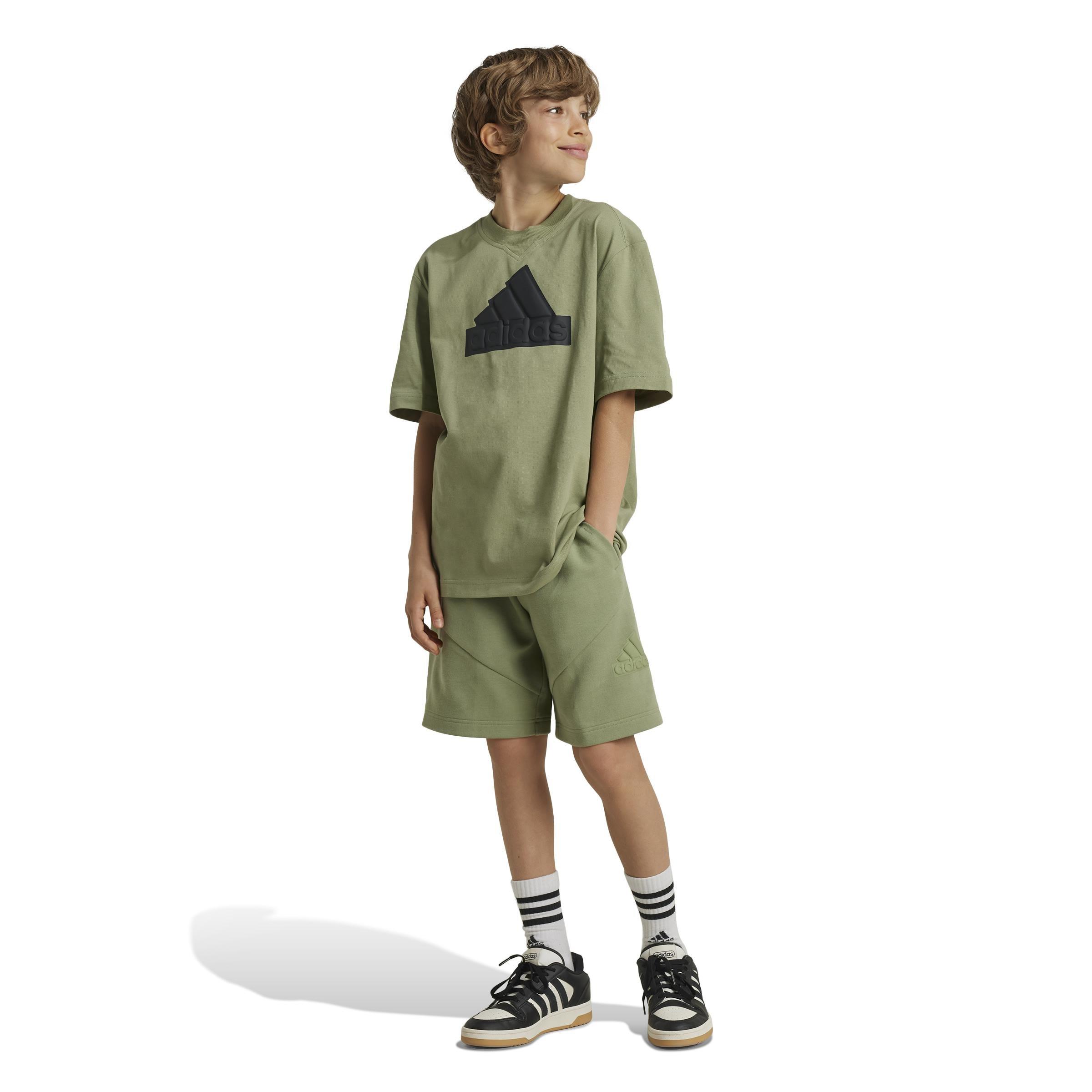 Unisex Kids Future Icons Logo 8-Inch Shorts, Green, A901_ONE, large image number 12