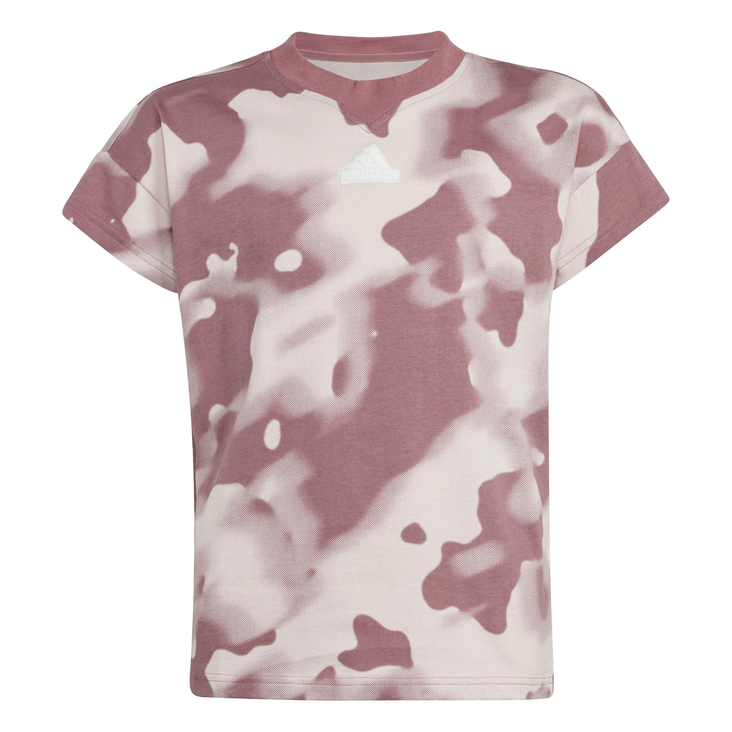 Kids Future Icons Camo Printed T-Shirt, Red, A901_ONE, large image number 0