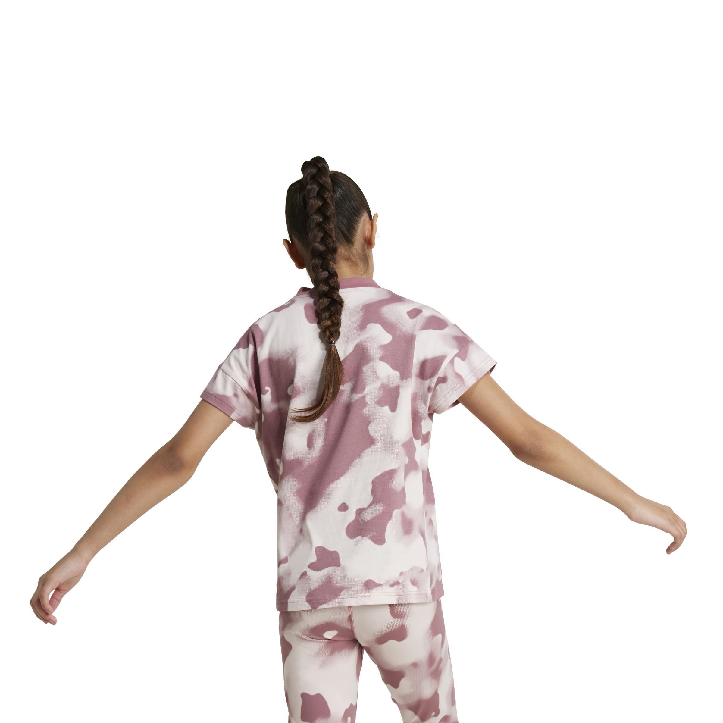 Kids Future Icons Camo Printed T-Shirt, Red, A901_ONE, large image number 2