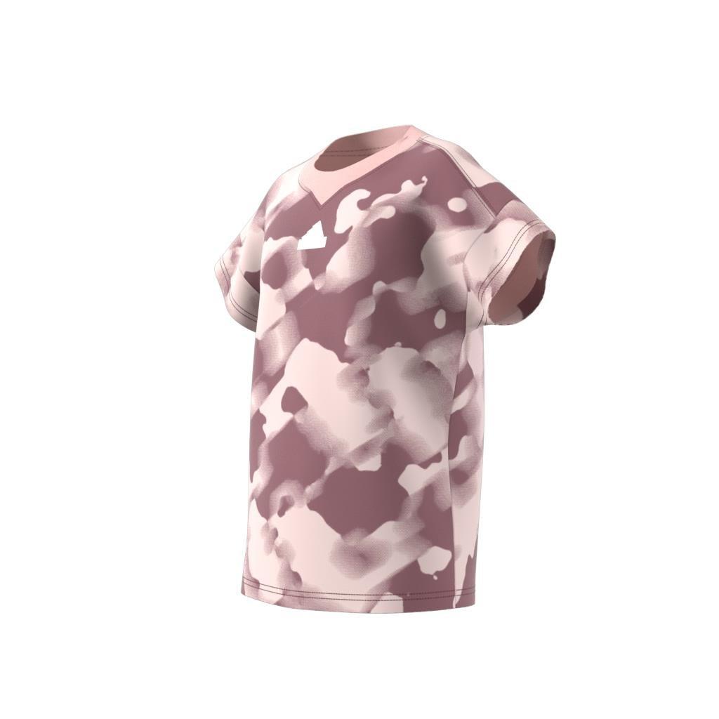 Kids Future Icons Camo Printed T-Shirt, Red, A901_ONE, large image number 5
