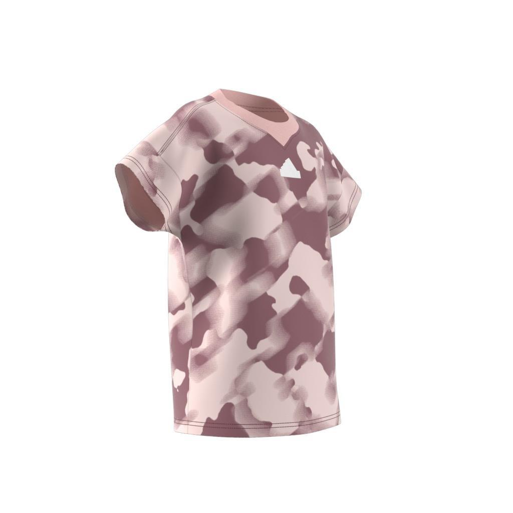 Kids Future Icons Camo Printed T-Shirt, Red, A901_ONE, large image number 7