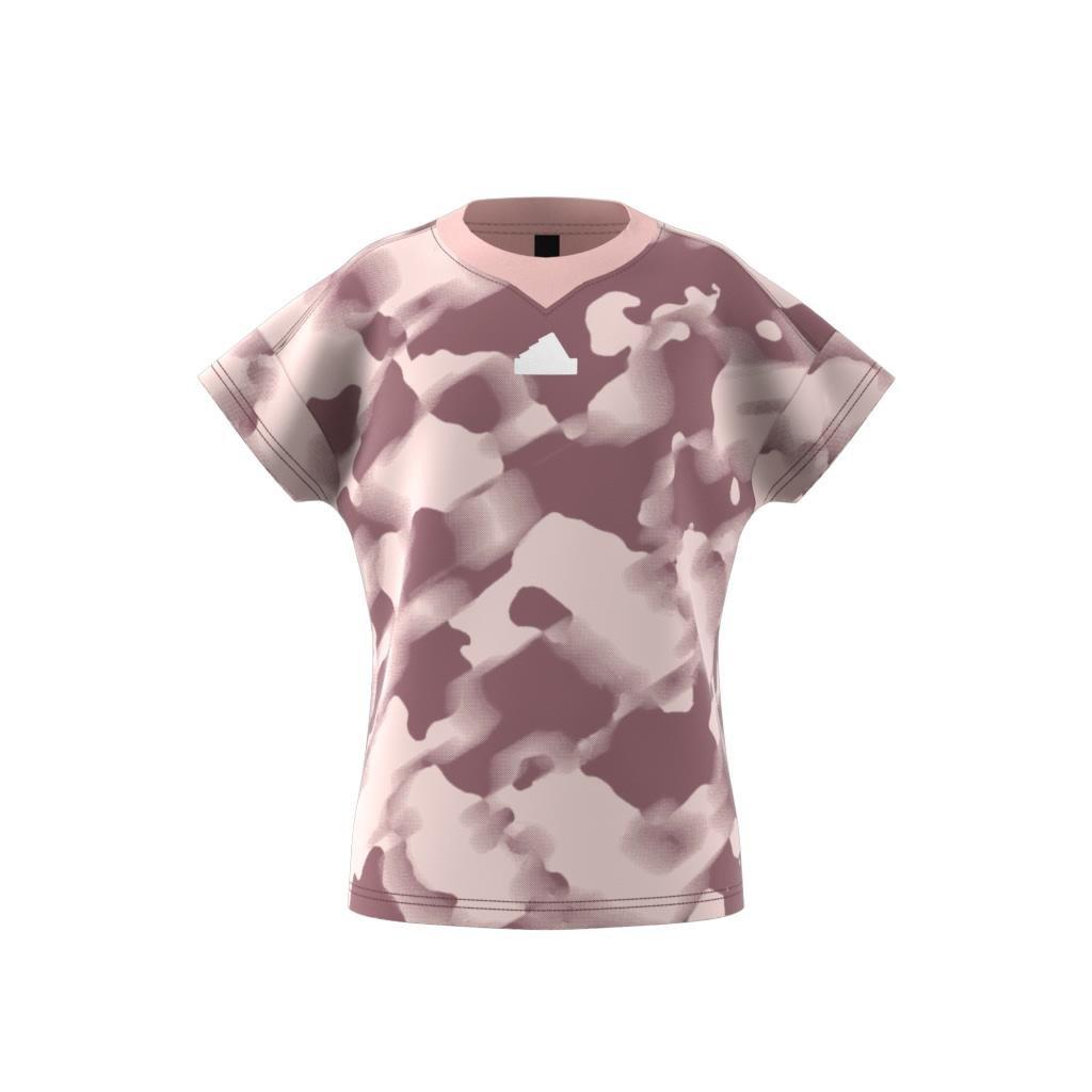 Kids Future Icons Camo Printed T-Shirt, Red, A901_ONE, large image number 9