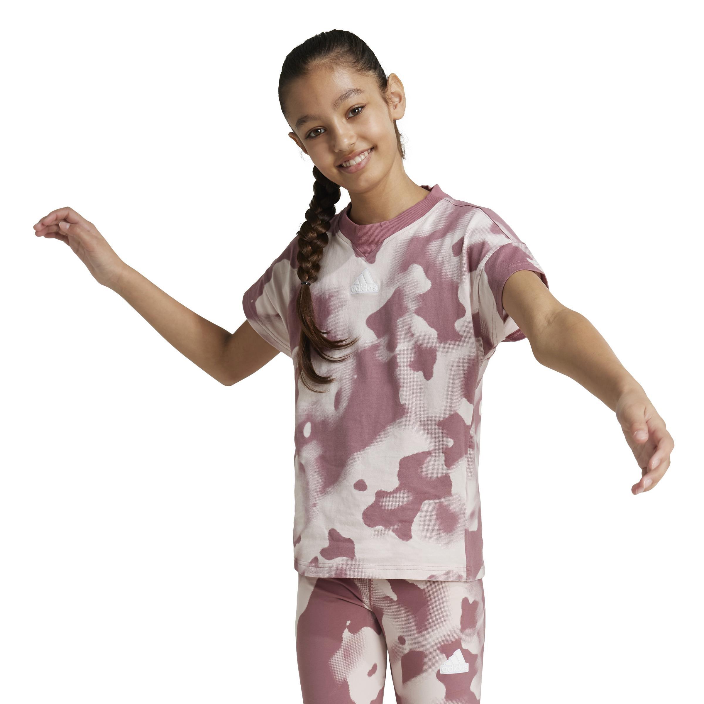 Kids Future Icons Camo Printed T-Shirt, Red, A901_ONE, large image number 10