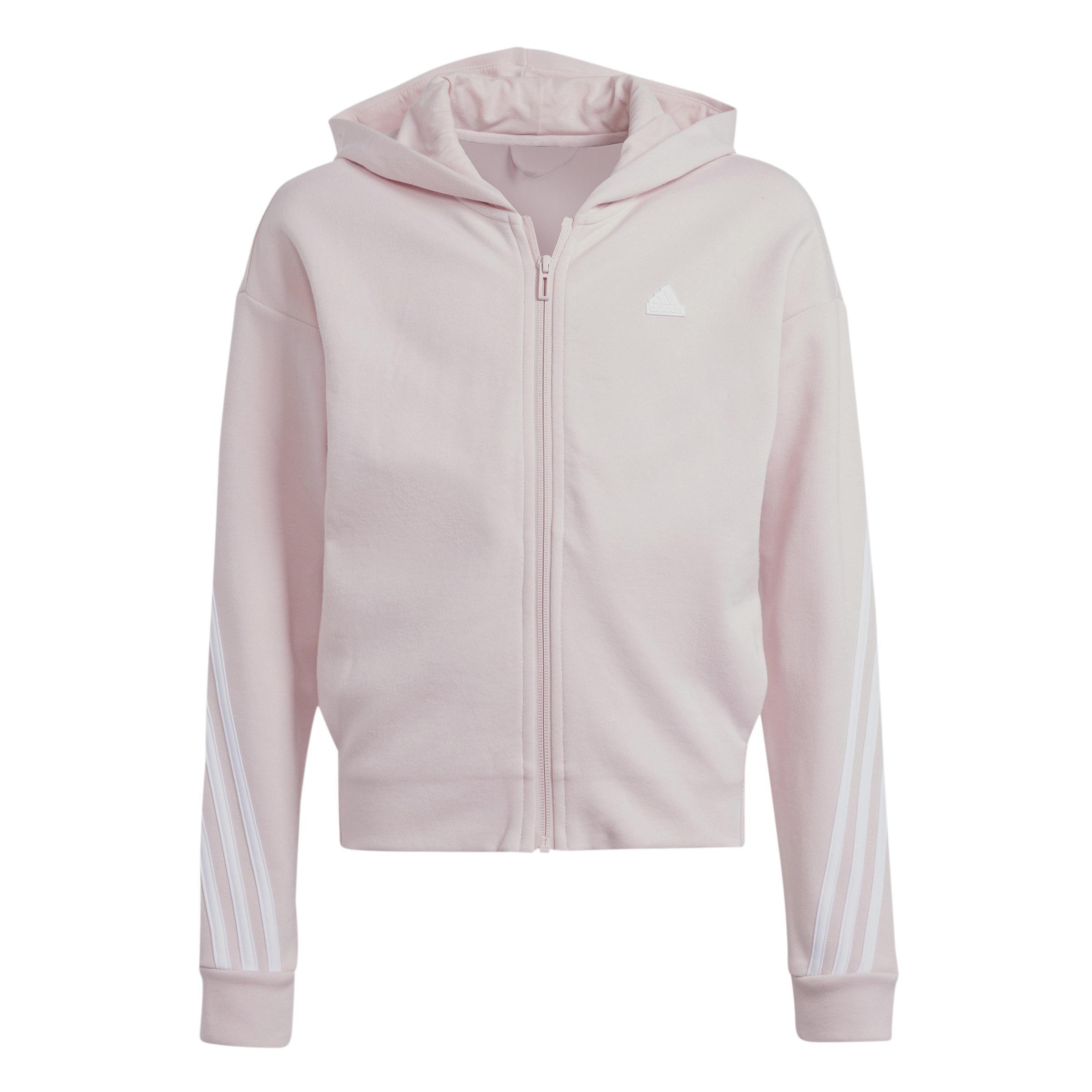 Kids Future Icons 3-Stripes Full-Zip Hoodie, Pink, , large image number 0