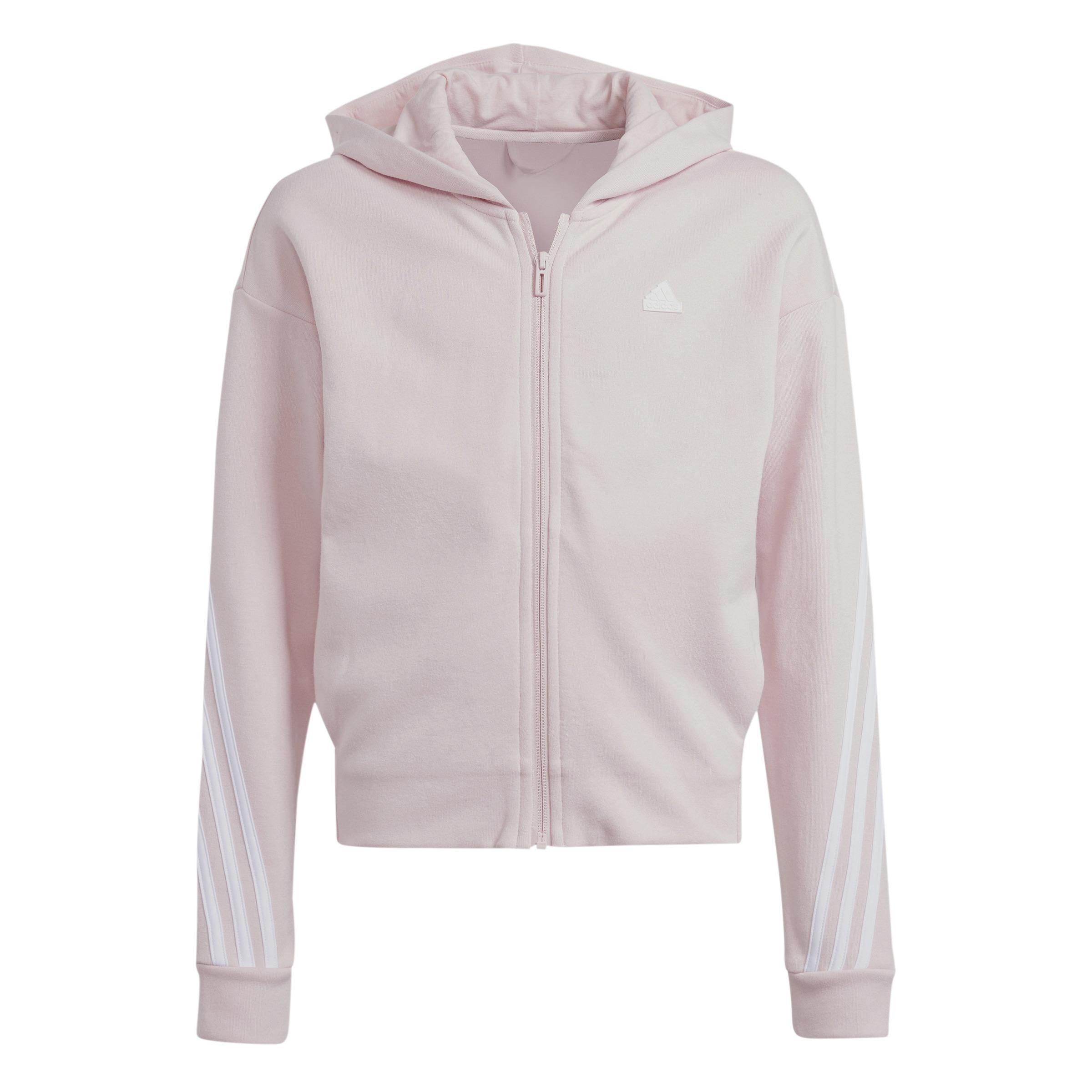 Kids Future Icons 3-Stripes Full-Zip Hoodie, Pink, , large image number 1