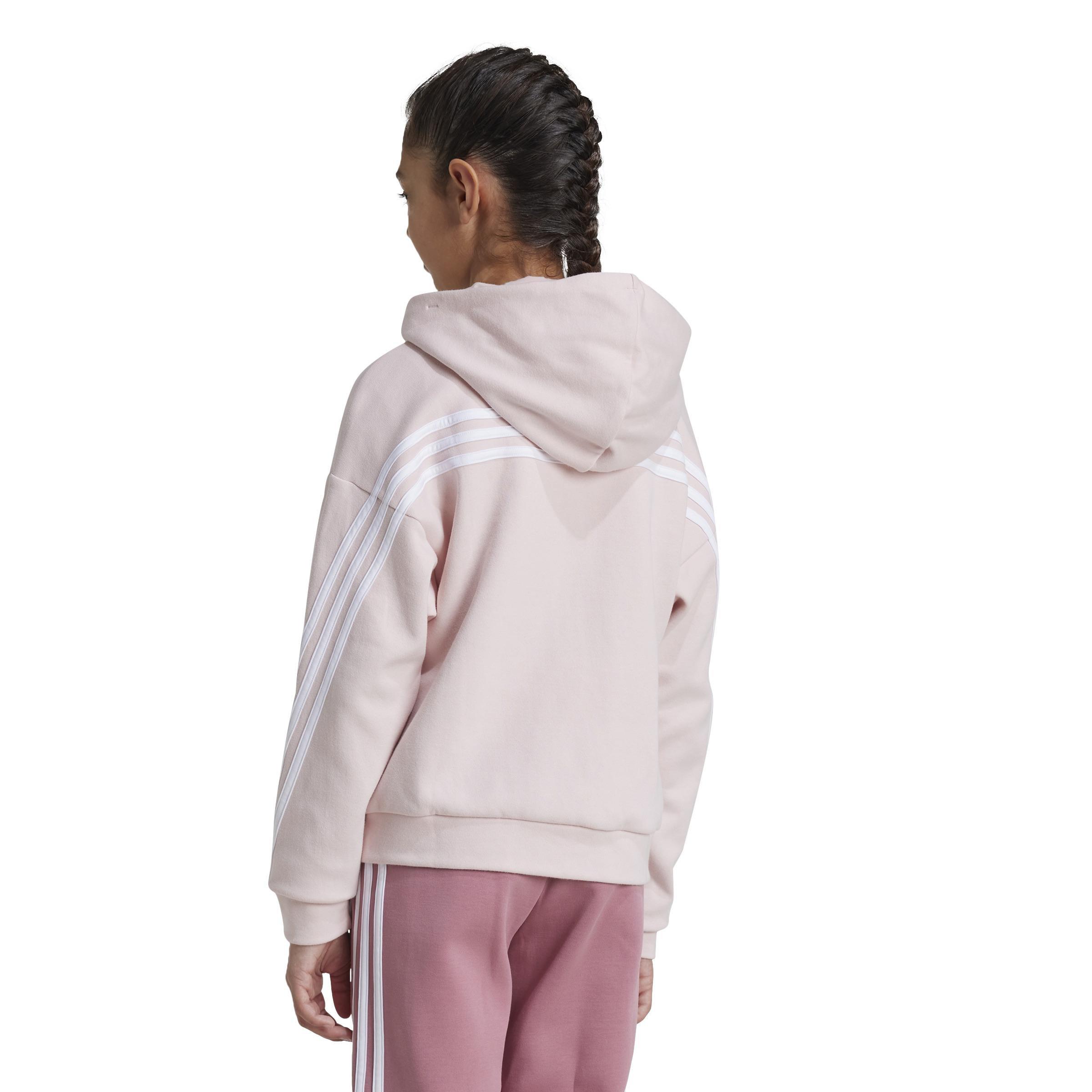 Kids Future Icons 3-Stripes Full-Zip Hoodie, Pink, , large image number 3