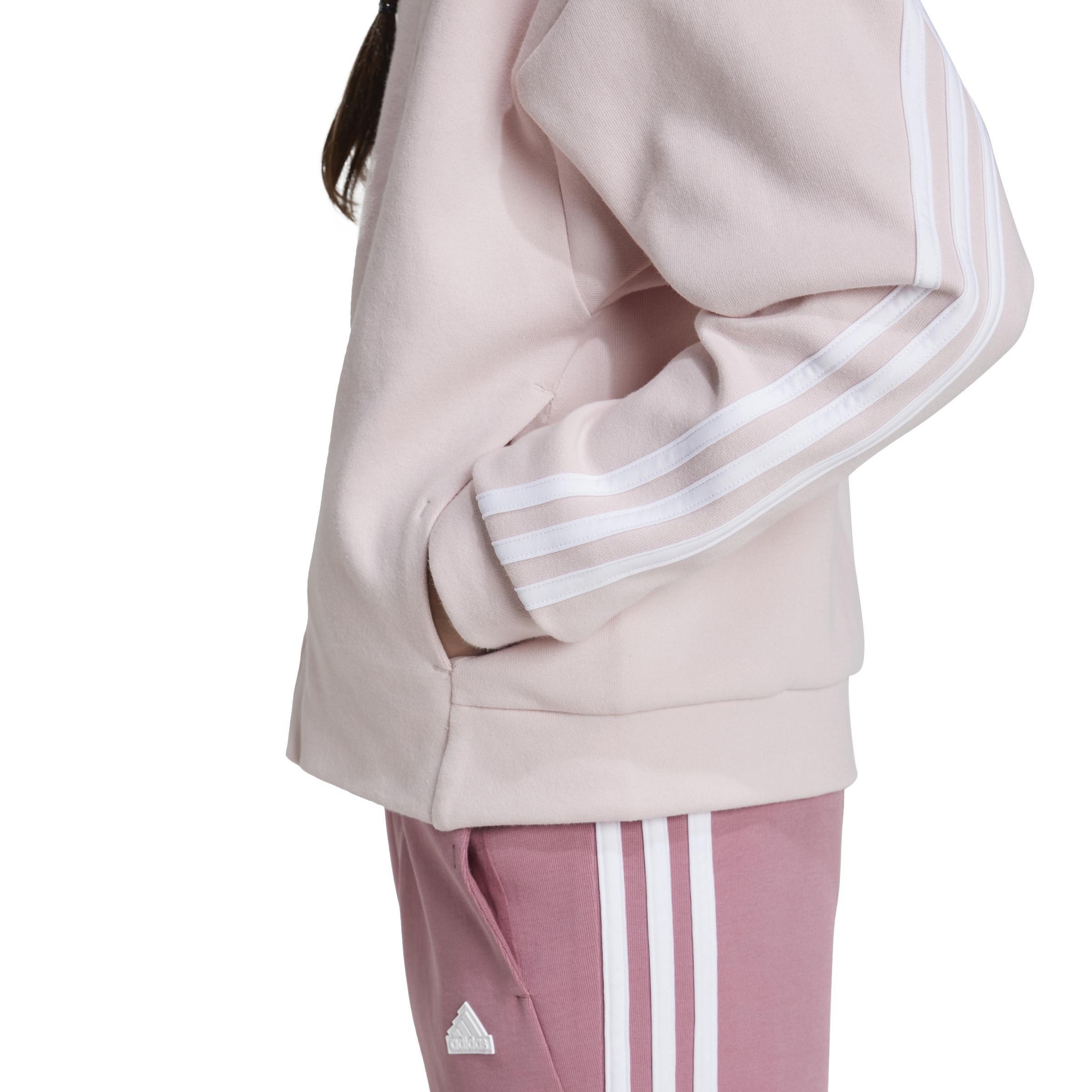 Kids Future Icons 3-Stripes Full-Zip Hoodie, Pink, , large image number 5
