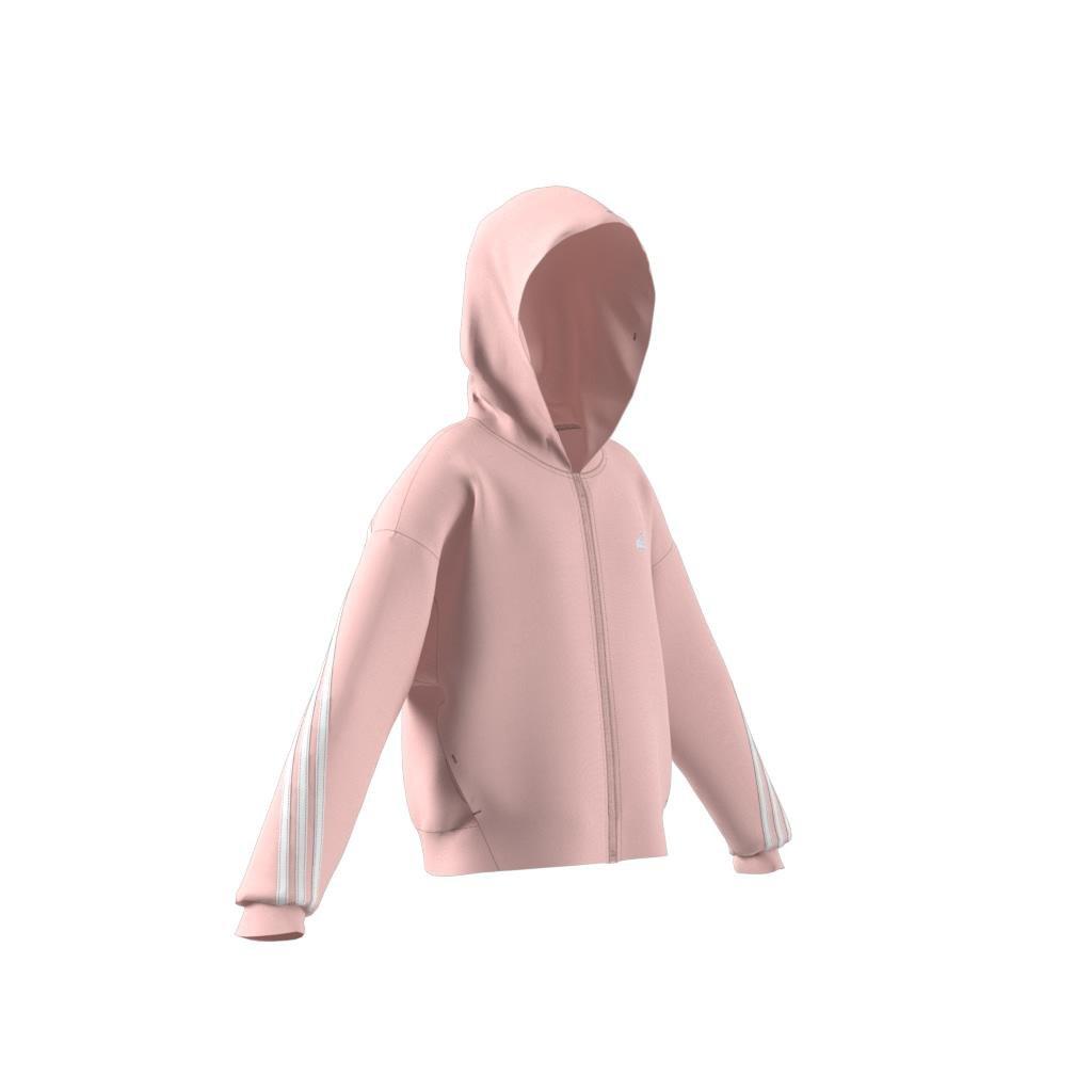 Kids Future Icons 3-Stripes Full-Zip Hoodie, Pink, , large image number 7