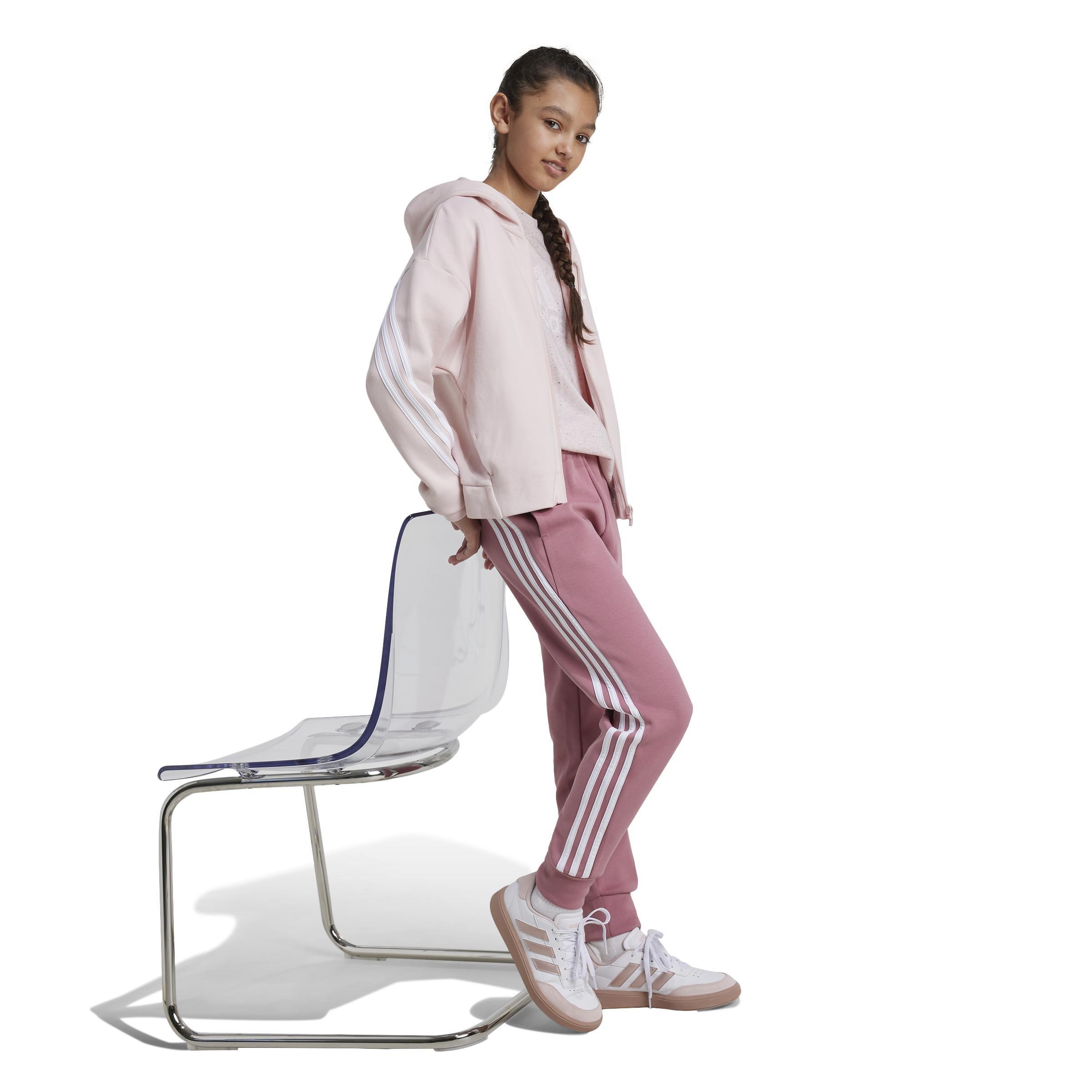 Kids Future Icons 3-Stripes Full-Zip Hoodie, Pink, , large image number 10